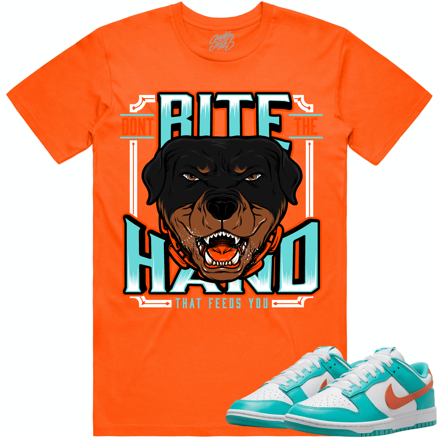 Miami Dolphin Dunks Shirt to Match - MIAMI DONT BITE HAND