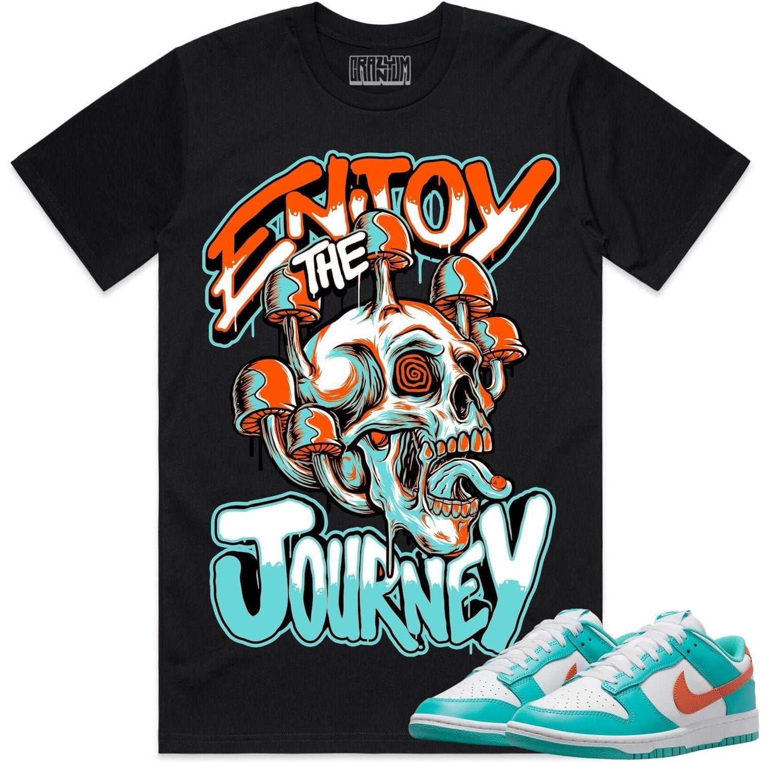 Miami Dolphin Dunks Shirt to Match - MIAMI ENJOY THE JOURNEY