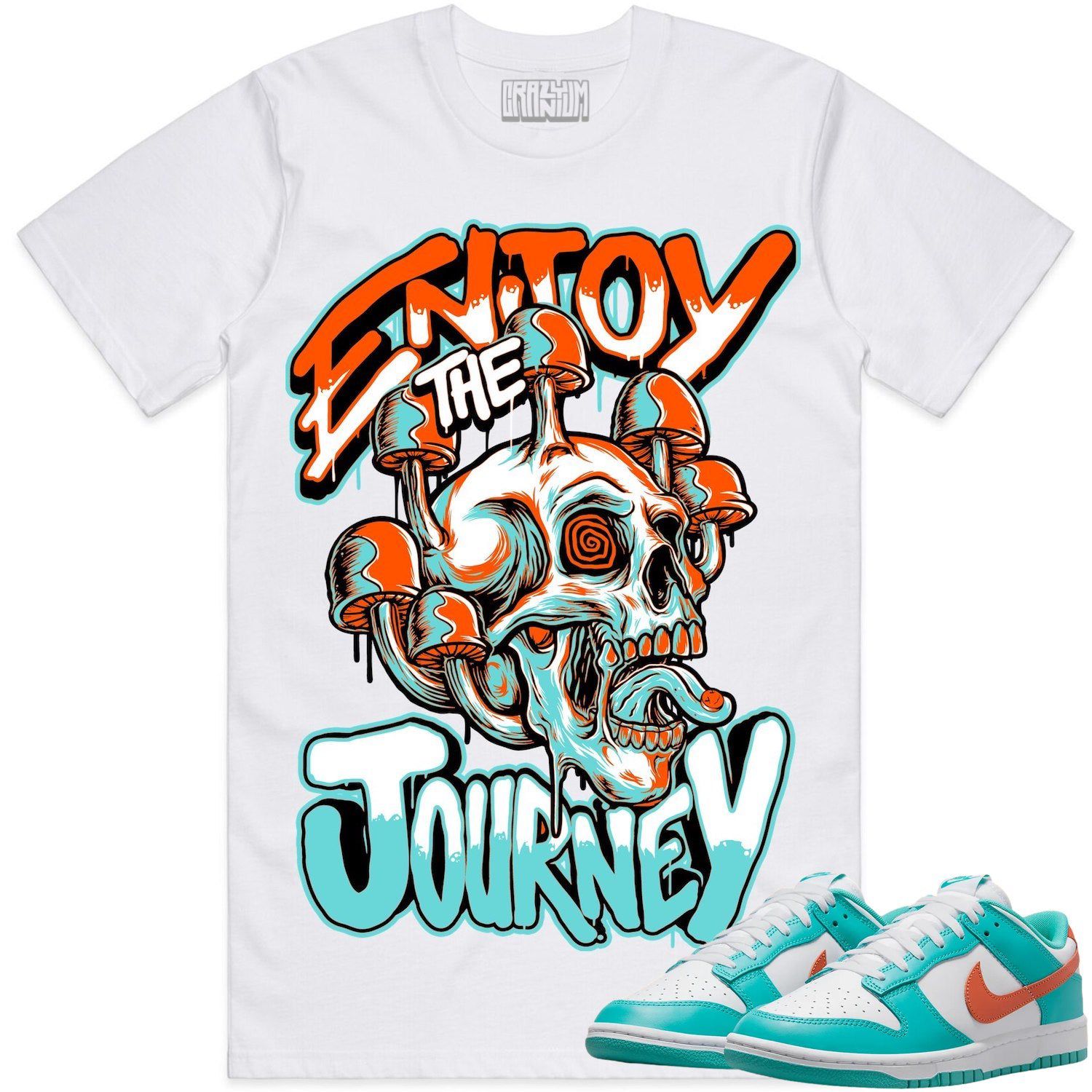 Miami Dolphin Dunks Shirt to Match - MIAMI ENJOY THE JOURNEY