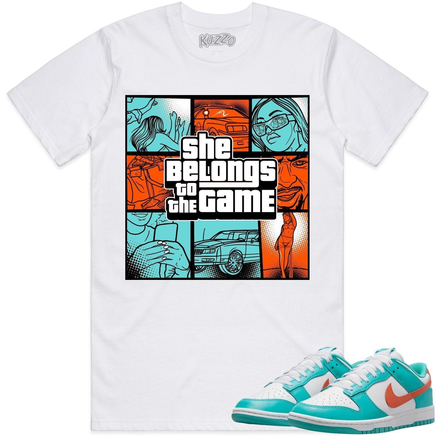 Miami Dunks Dolphins Shirt to Match - MIAMI BELONGS TO THE GAME