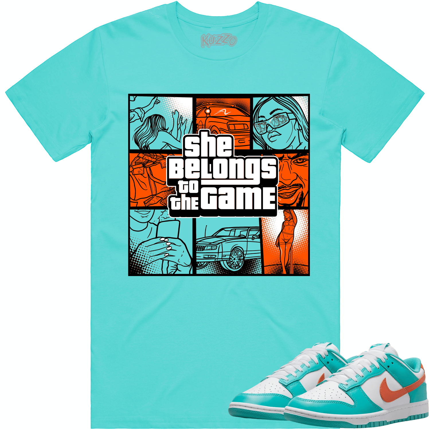 Miami Dunks Dolphins Shirt to Match - MIAMI BELONGS TO THE GAME