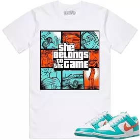 Miami Dunks Dolphins Shirt to Match - MIAMI BELONGS TO THE GAME