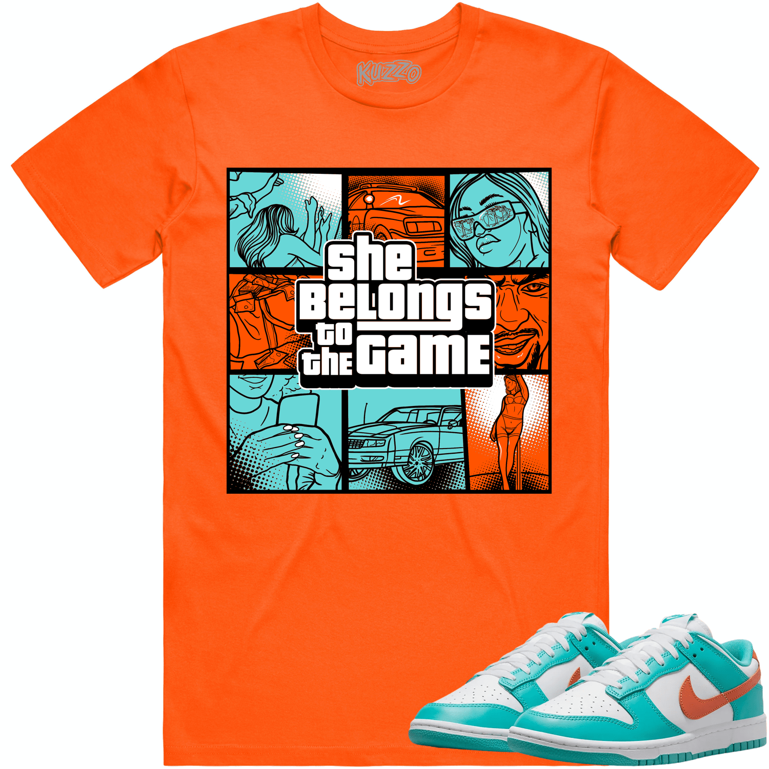 Miami Dunks Dolphins Shirt to Match - MIAMI BELONGS TO THE GAME