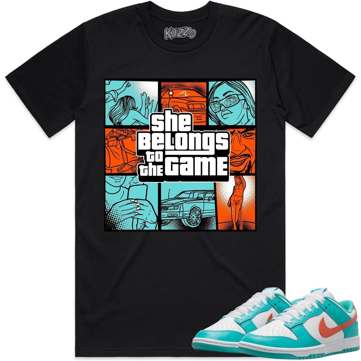 Miami Dunks Dolphins Shirt to Match - MIAMI BELONGS TO THE GAME