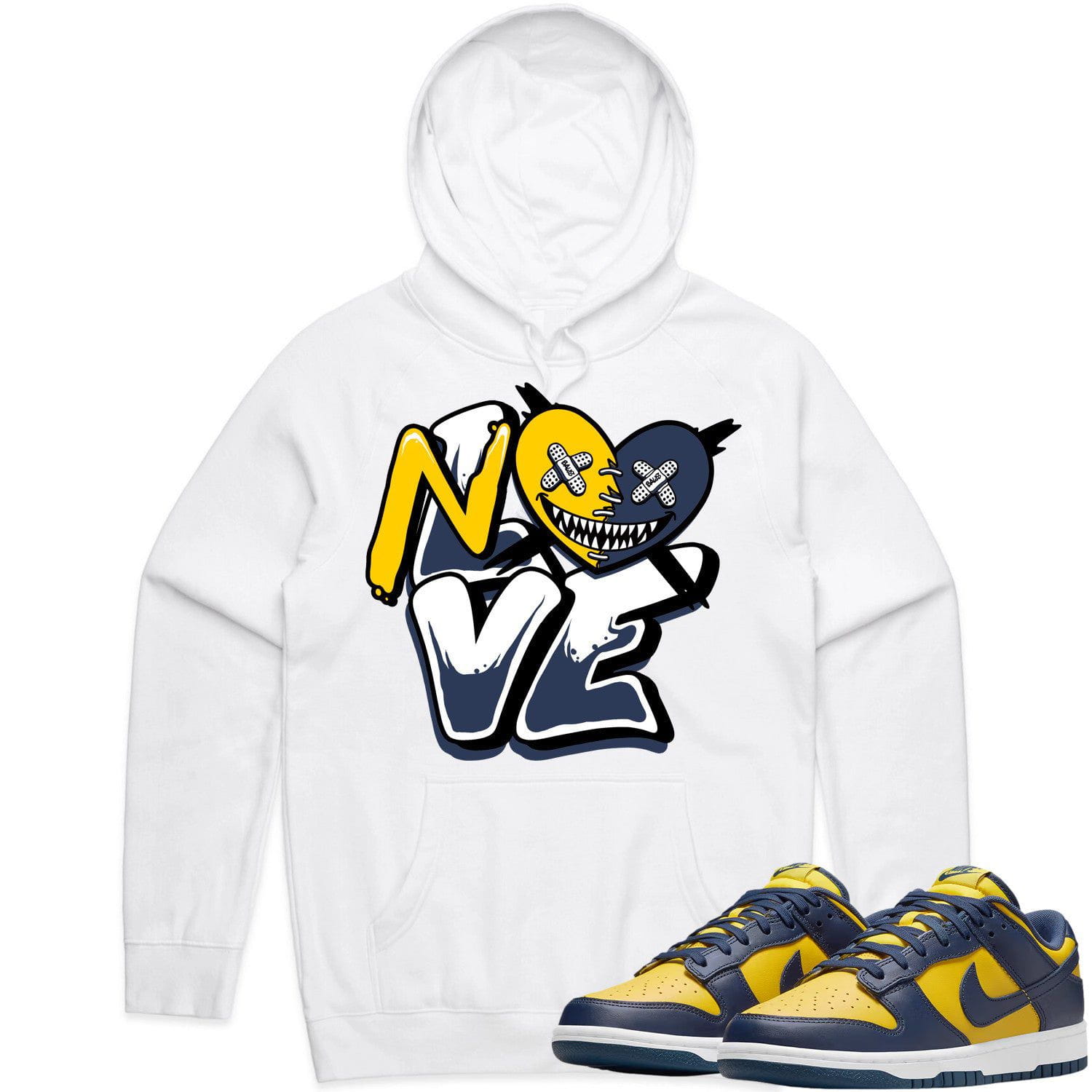 Michigan Dunks Hoodie to Match - MICHIGAN NO LOVE BAWS