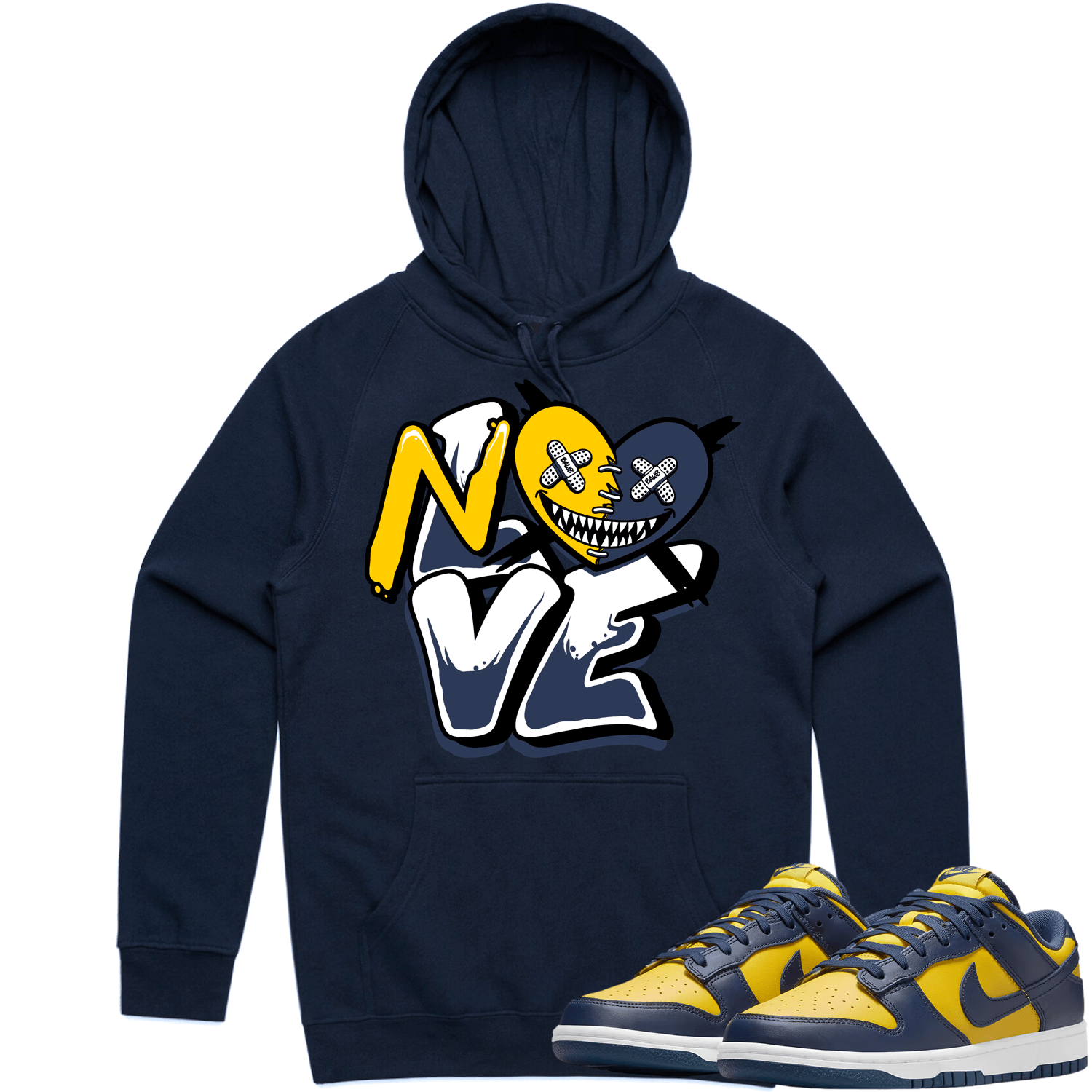 Michigan Dunks Hoodie to Match - MICHIGAN NO LOVE BAWS