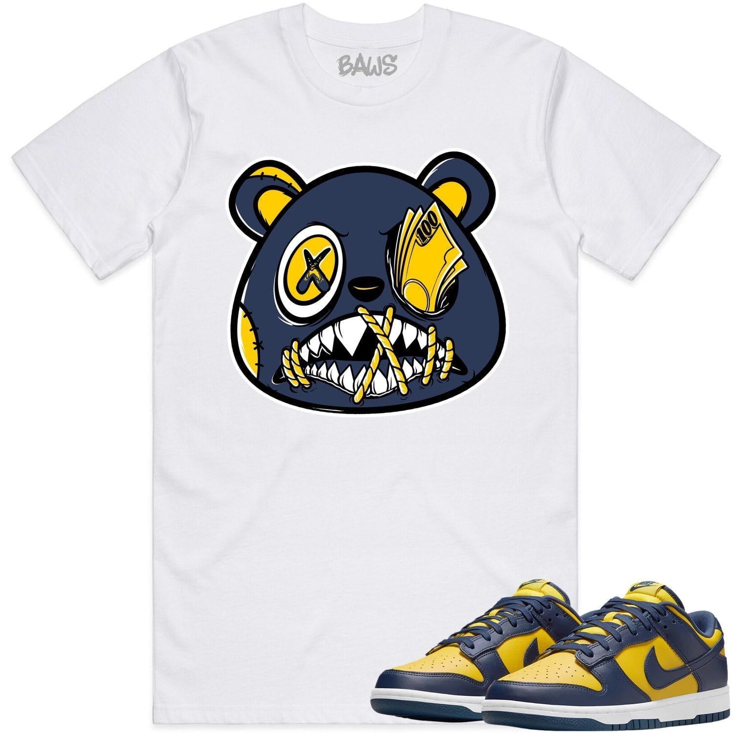 Michigan Dunks Shirt to Match - MICHIGAN MONEY TALKS BAWS