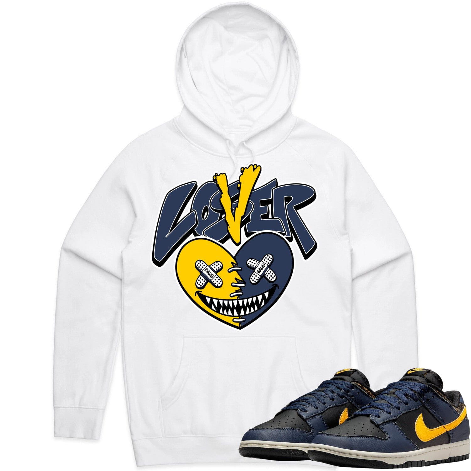 Michigan Vintage Dunks Hoodie to Match - MICHIGAN LOVER LOSER BAWS