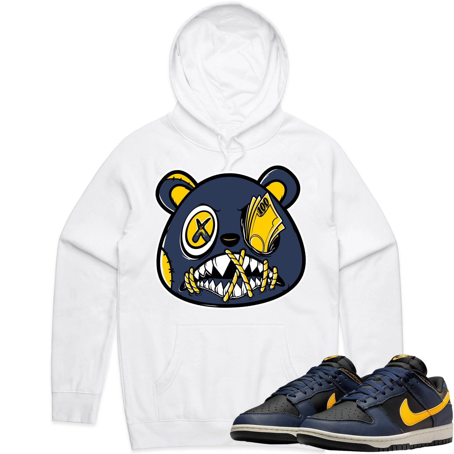 Michigan Vintage Dunks Hoodie to Match - MICHIGAN MONEY TALKS BAWS