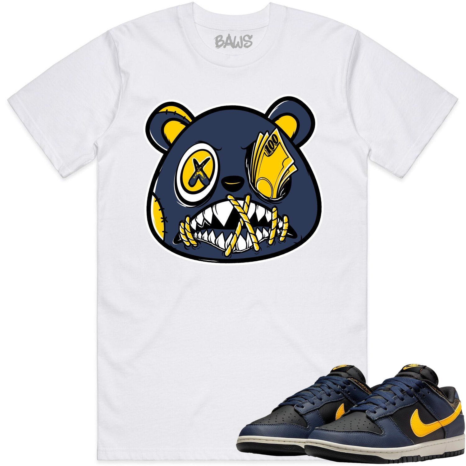 Michigan Vintage Dunks Shirt to Match - MICHIGAN MONEY TALKS BAWS