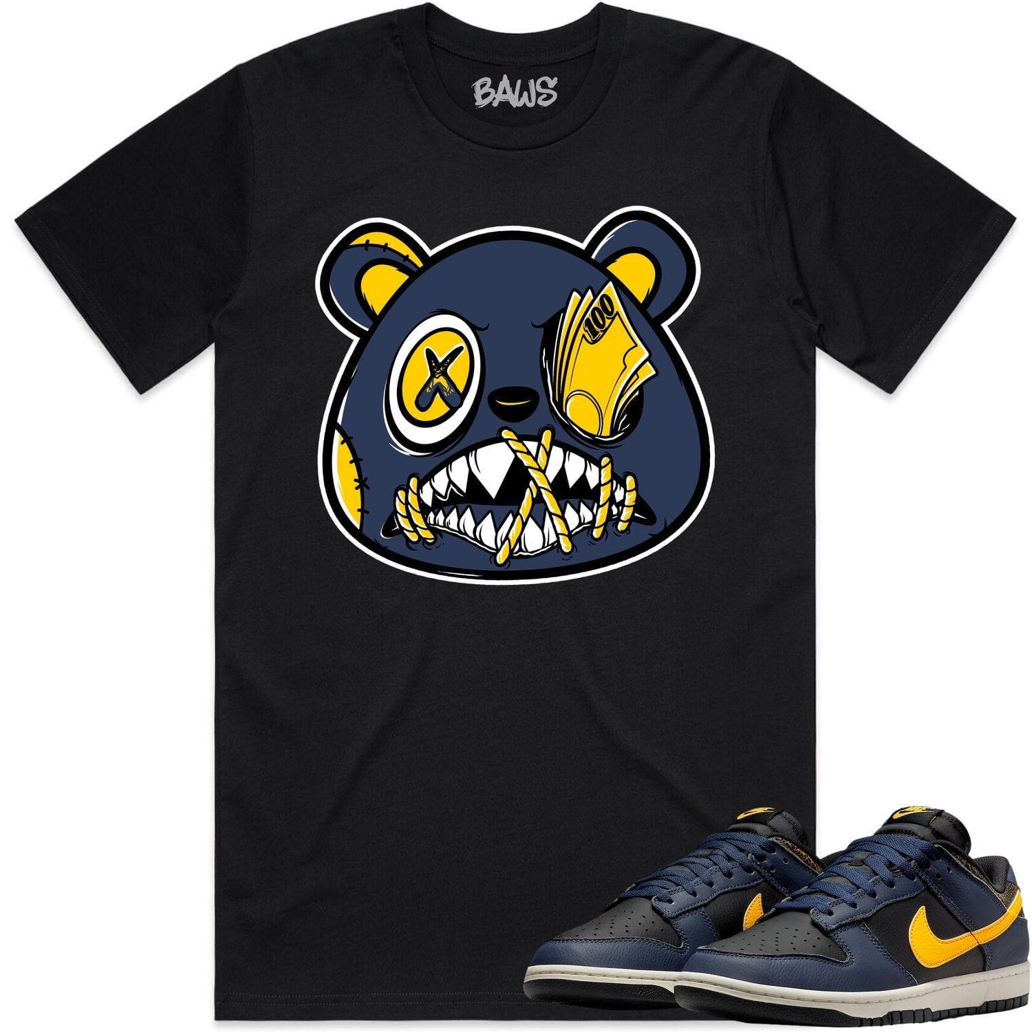 Michigan Vintage Dunks Shirt to Match - MICHIGAN MONEY TALKS BAWS