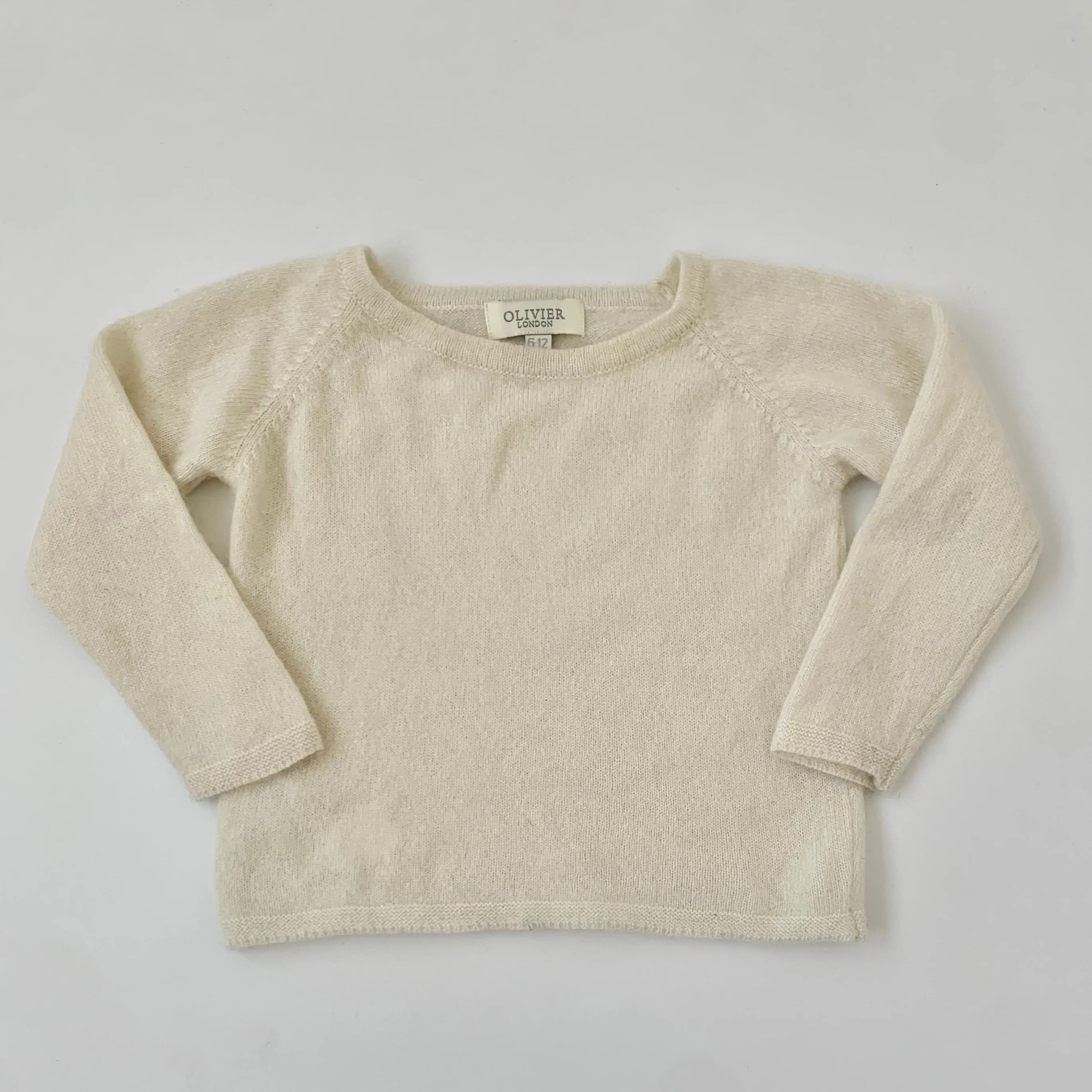 Olivier Cream Cashmere Jumper: 6-12 Months