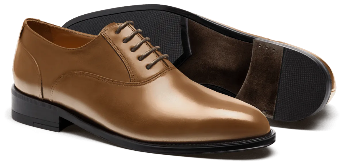 Oxford shoes in brown leather