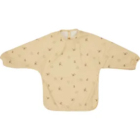 Oyoy Cape Dino Long Sleeve Bib Set, Butter