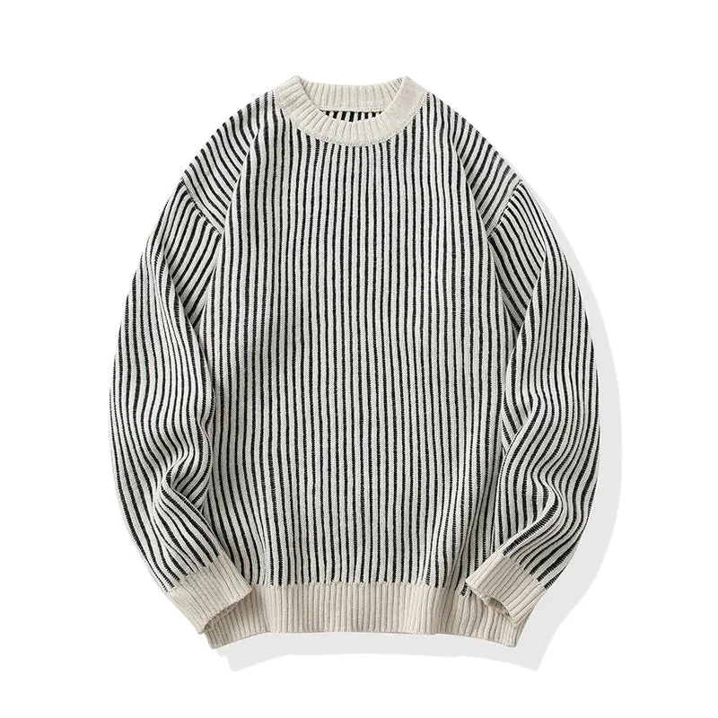 Plated Rib Crew Neck Sweater