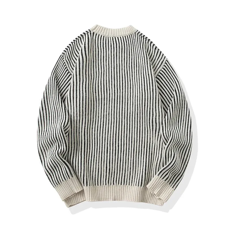 Plated Rib Crew Neck Sweater