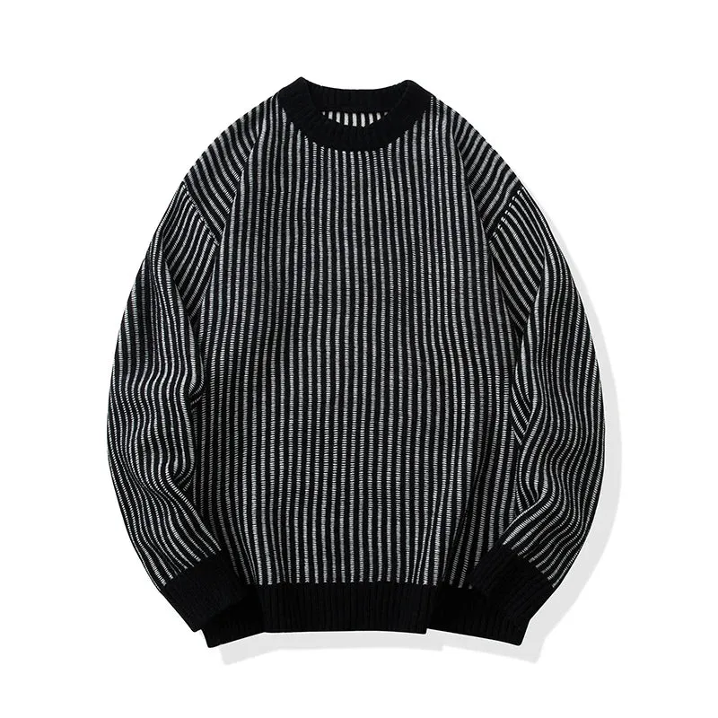 Plated Rib Crew Neck Sweater