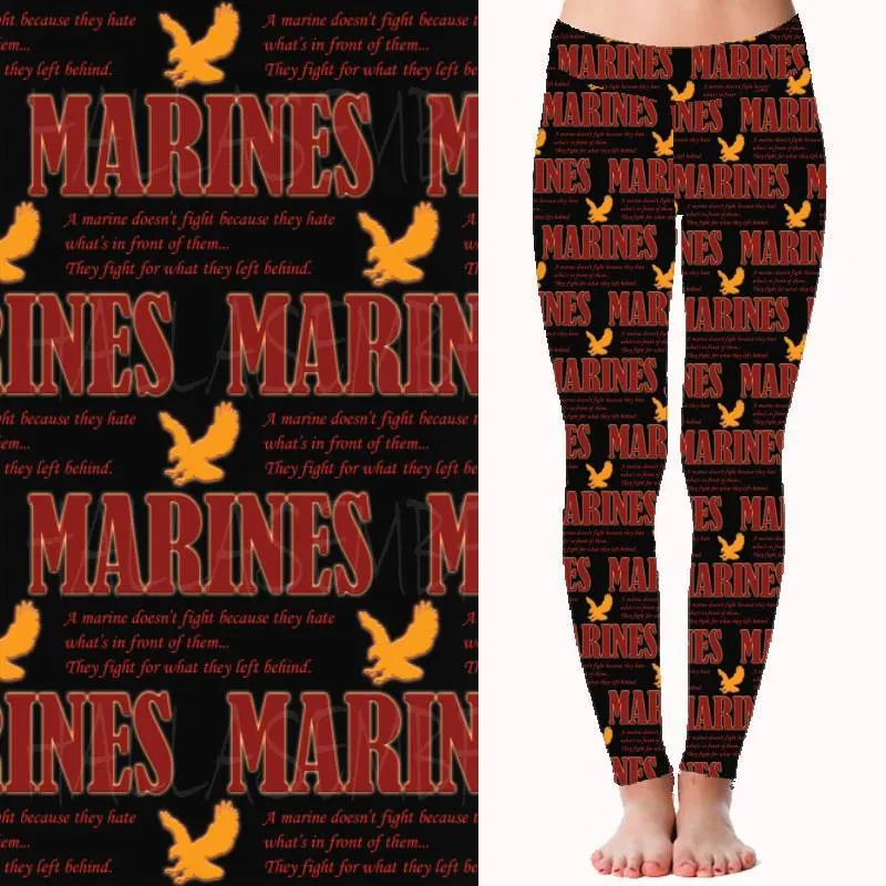 Protect & Serve - Marines Print Leggings