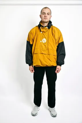 Retro ski hooded coat yellow