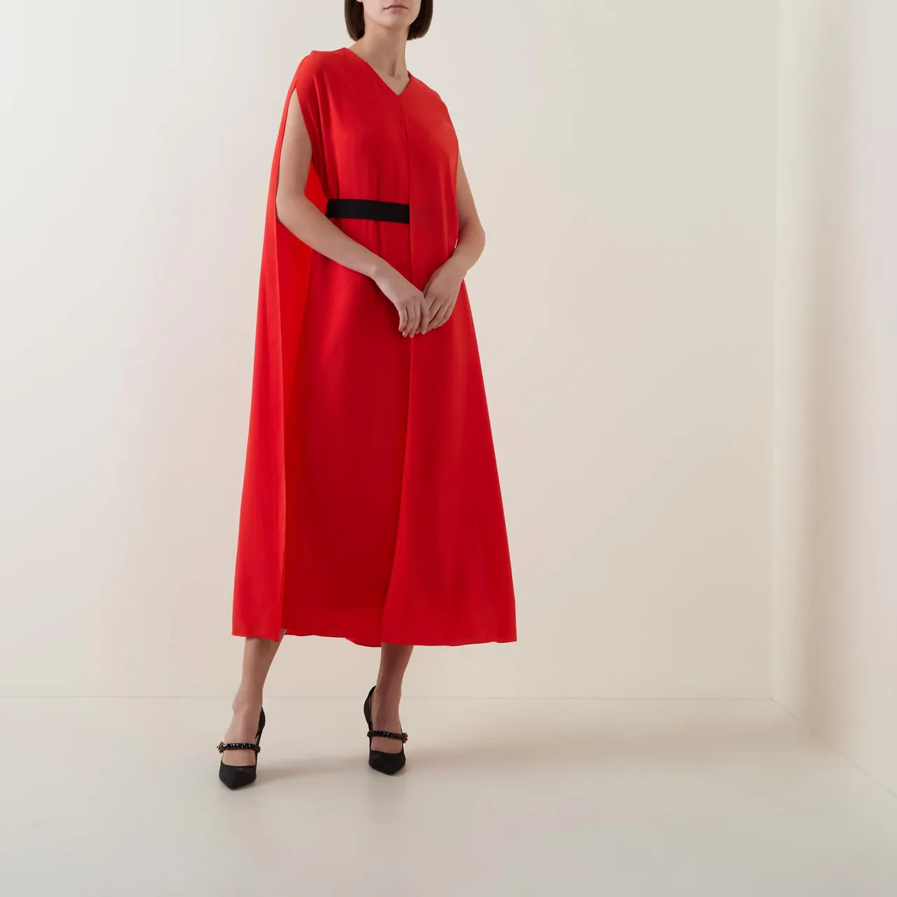 ROKSANDA Fyera Cape Dress - Red