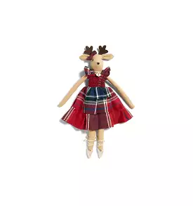 Ruby The Nap Dress Reindeer - Red Tartan