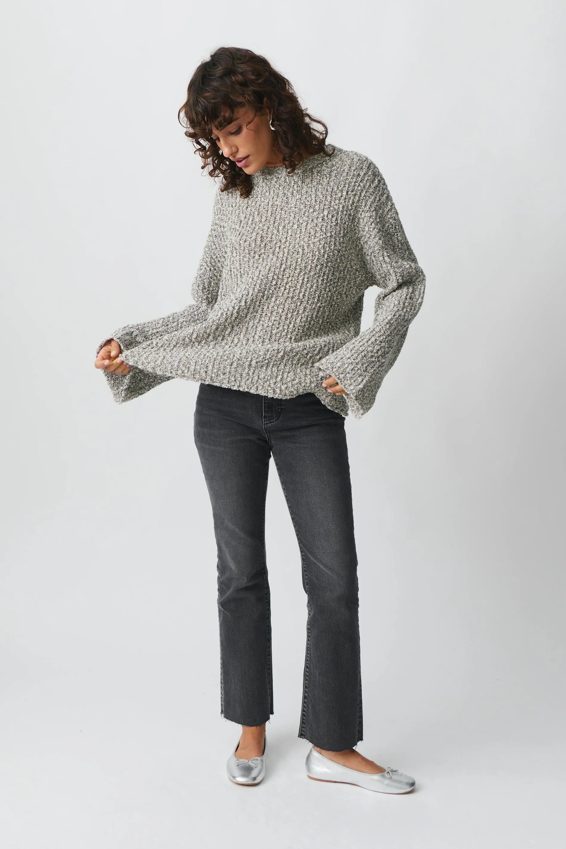 Slub knitted sweater