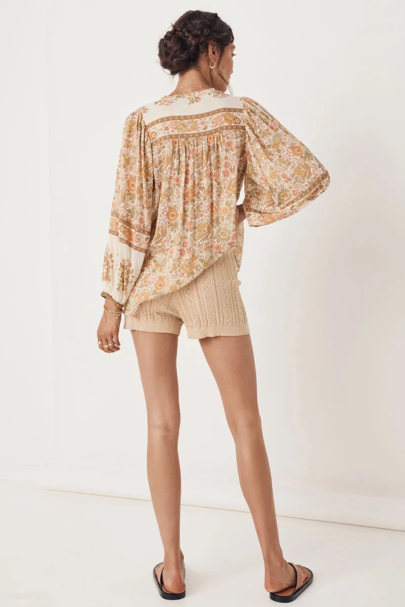 Spell & The Gypsy Frenchie Rib Shorts Champagne