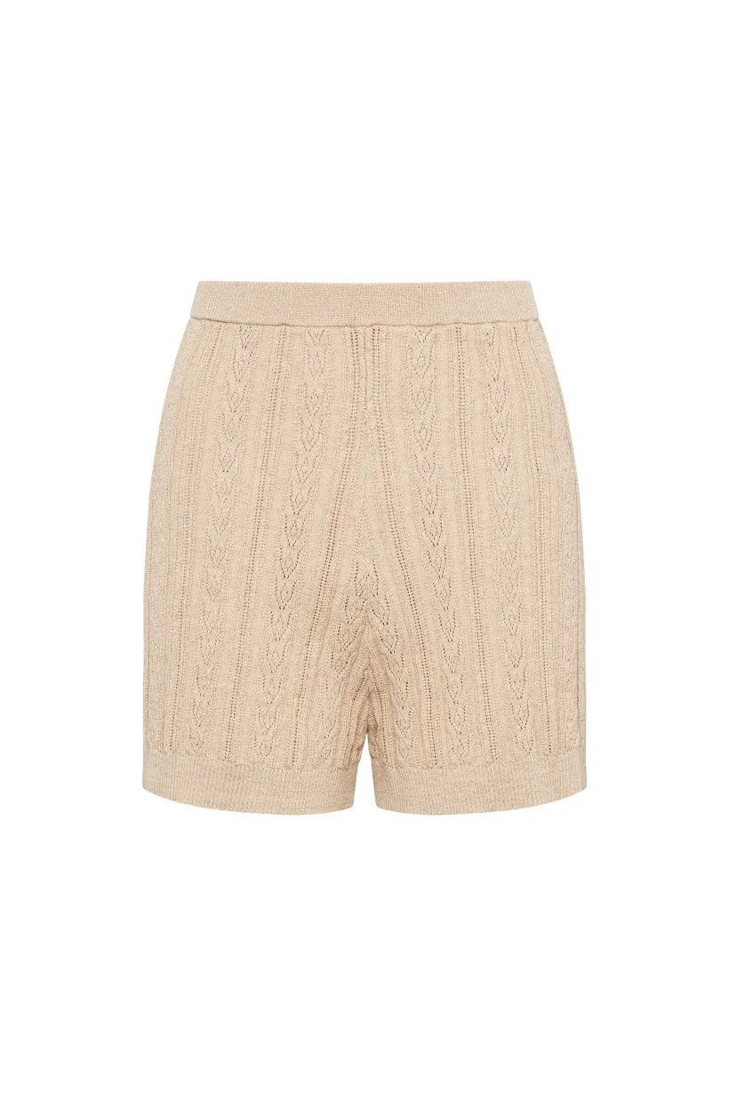 Spell & The Gypsy Frenchie Rib Shorts Champagne