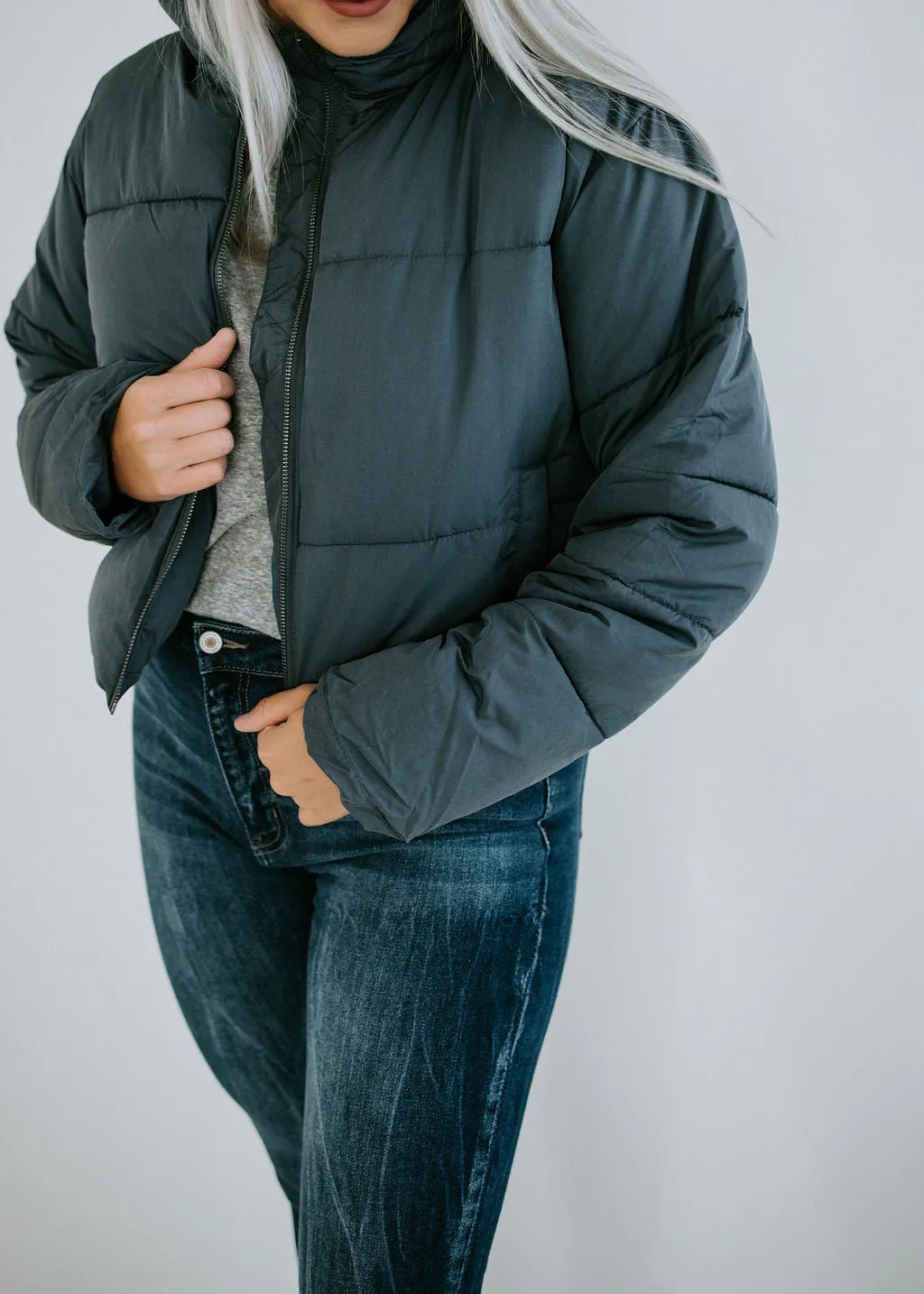 Street Style Cropped Puffer Jacket