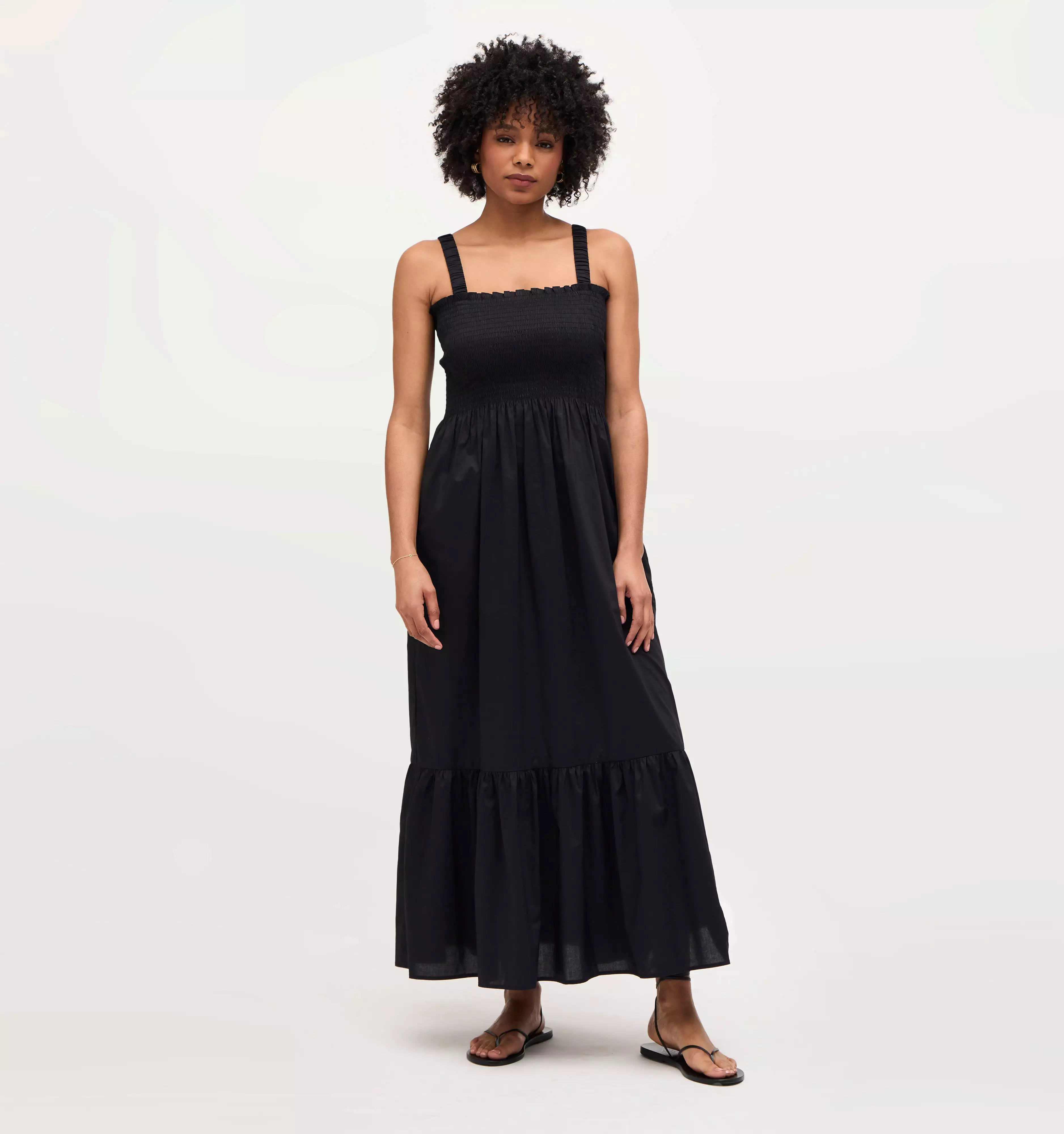 The Anjuli Nap Dress - Black Cotton