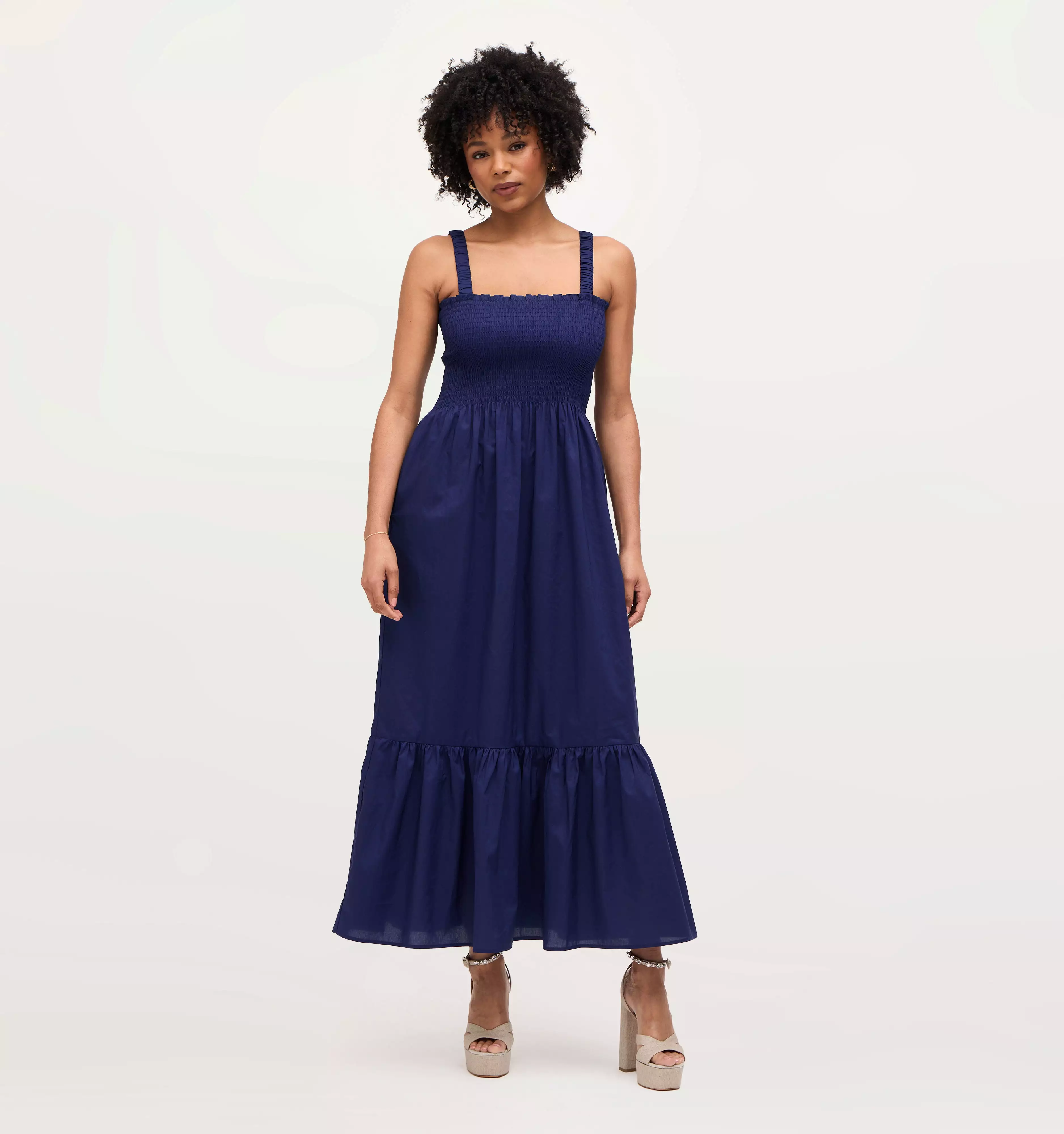 The Anjuli Nap Dress - Navy Cotton