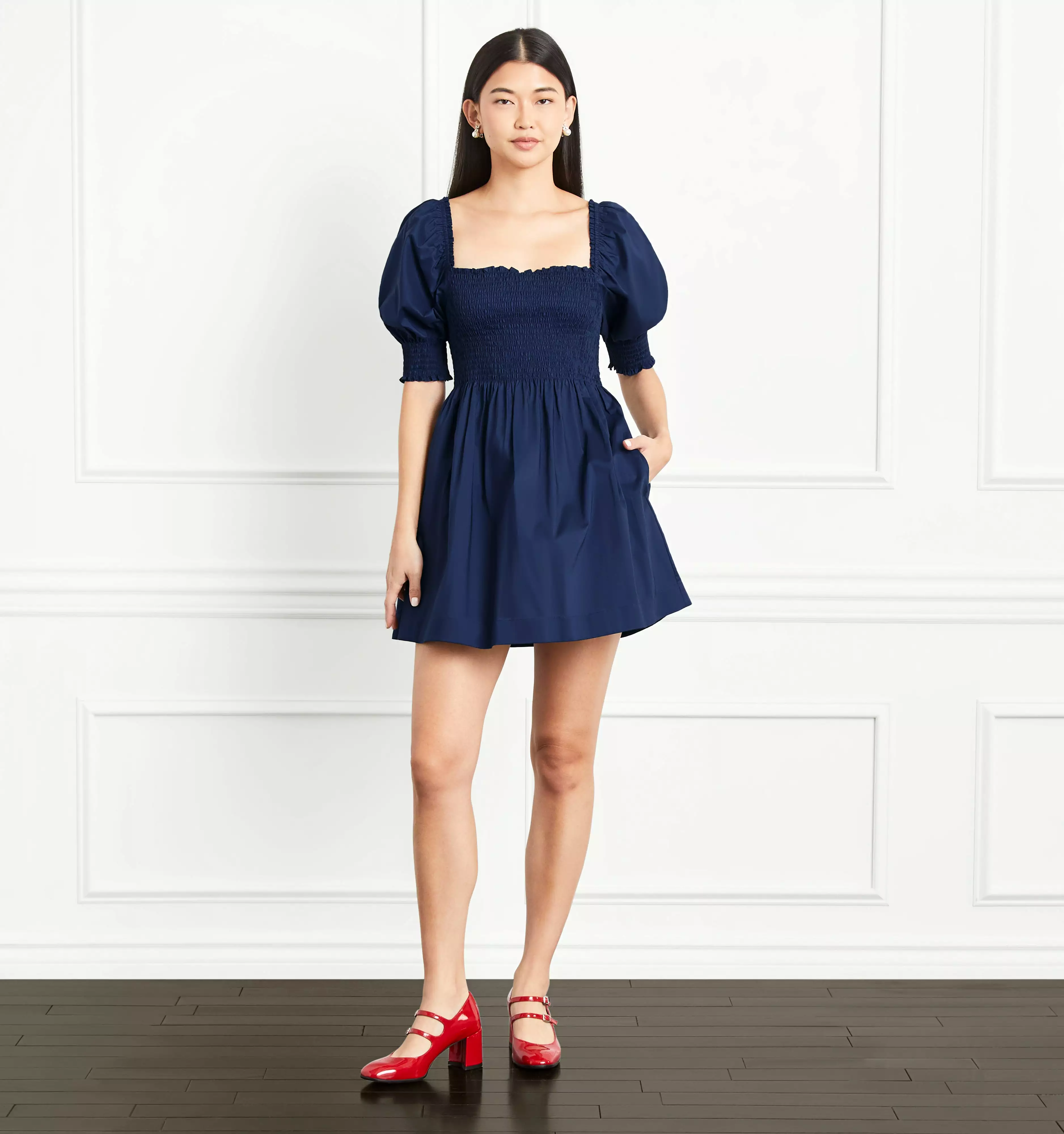 The Athena Nap Dress - Navy Cotton