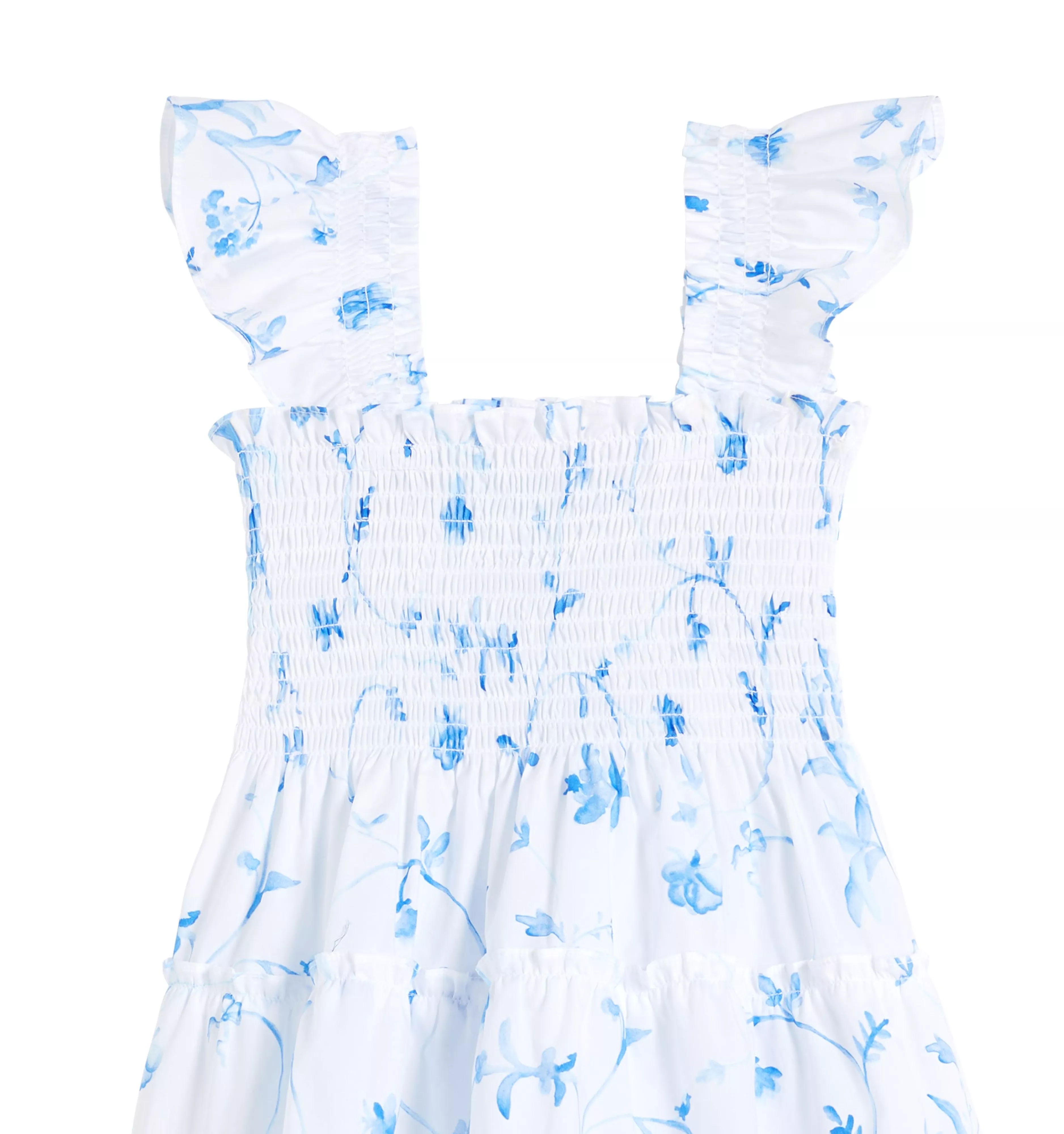 The Baby Ellie Nap Dress - Blue Botanical