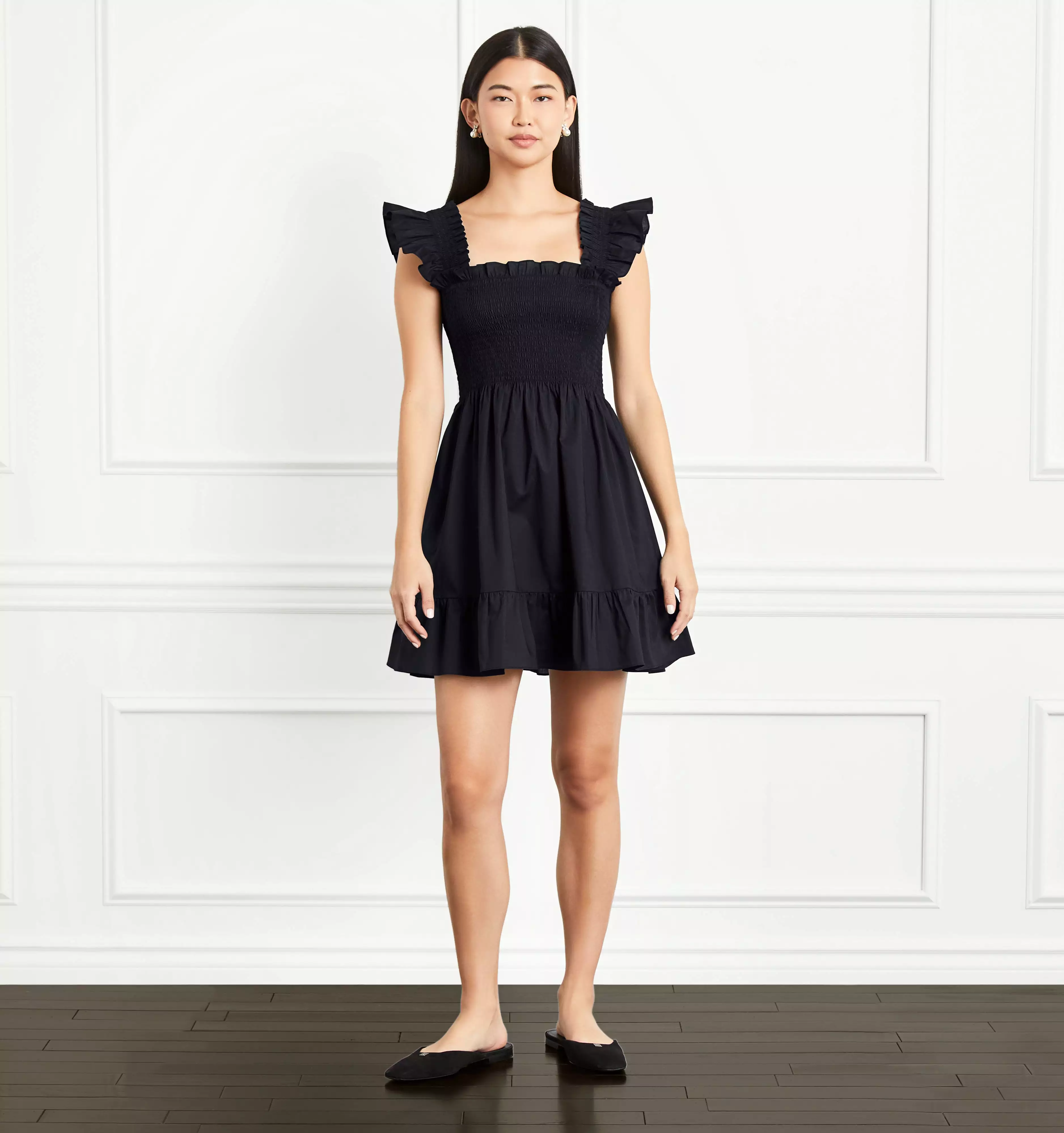 The Elizabeth Nap Dress - Black Cotton