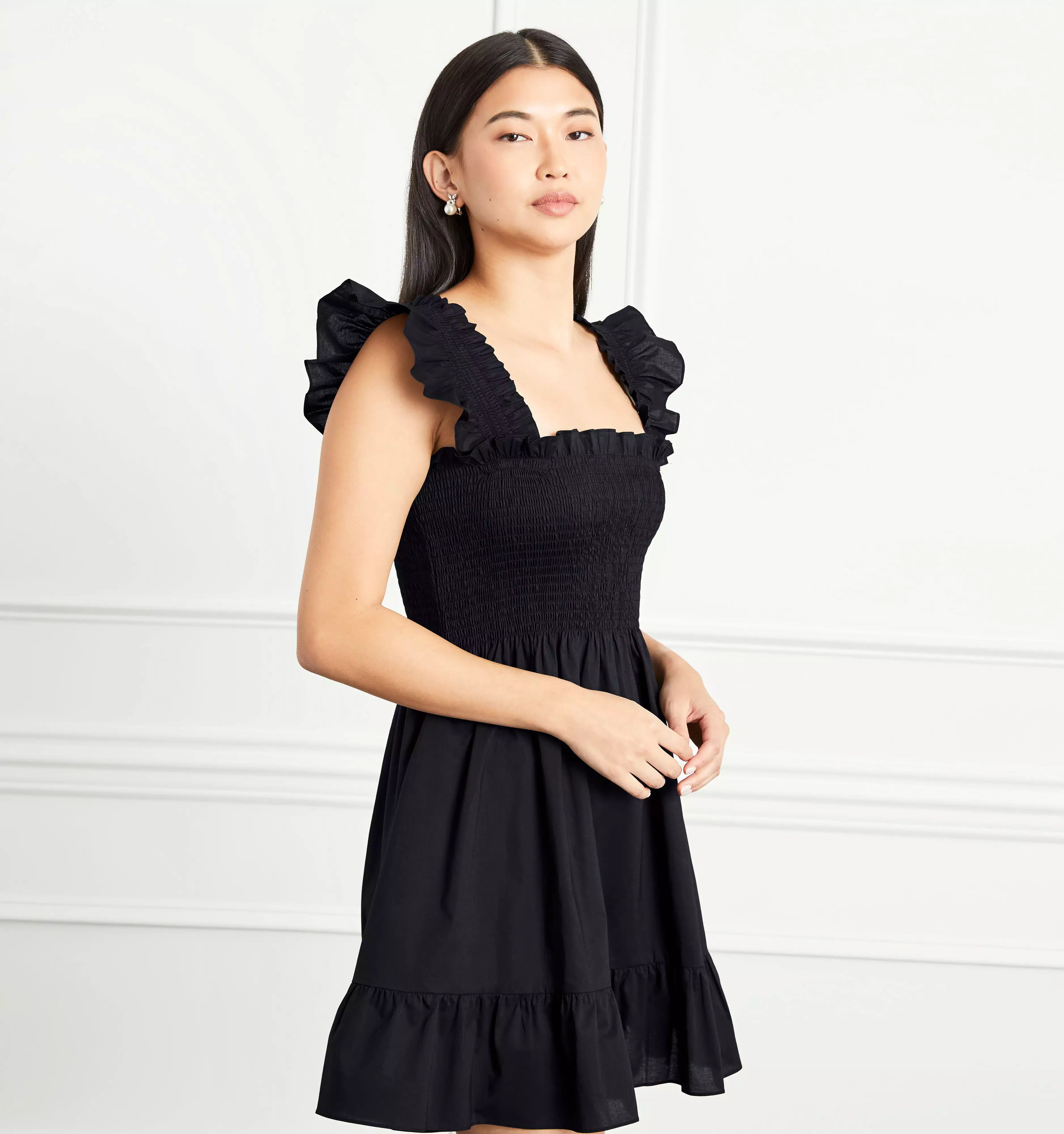 The Elizabeth Nap Dress - Black Cotton