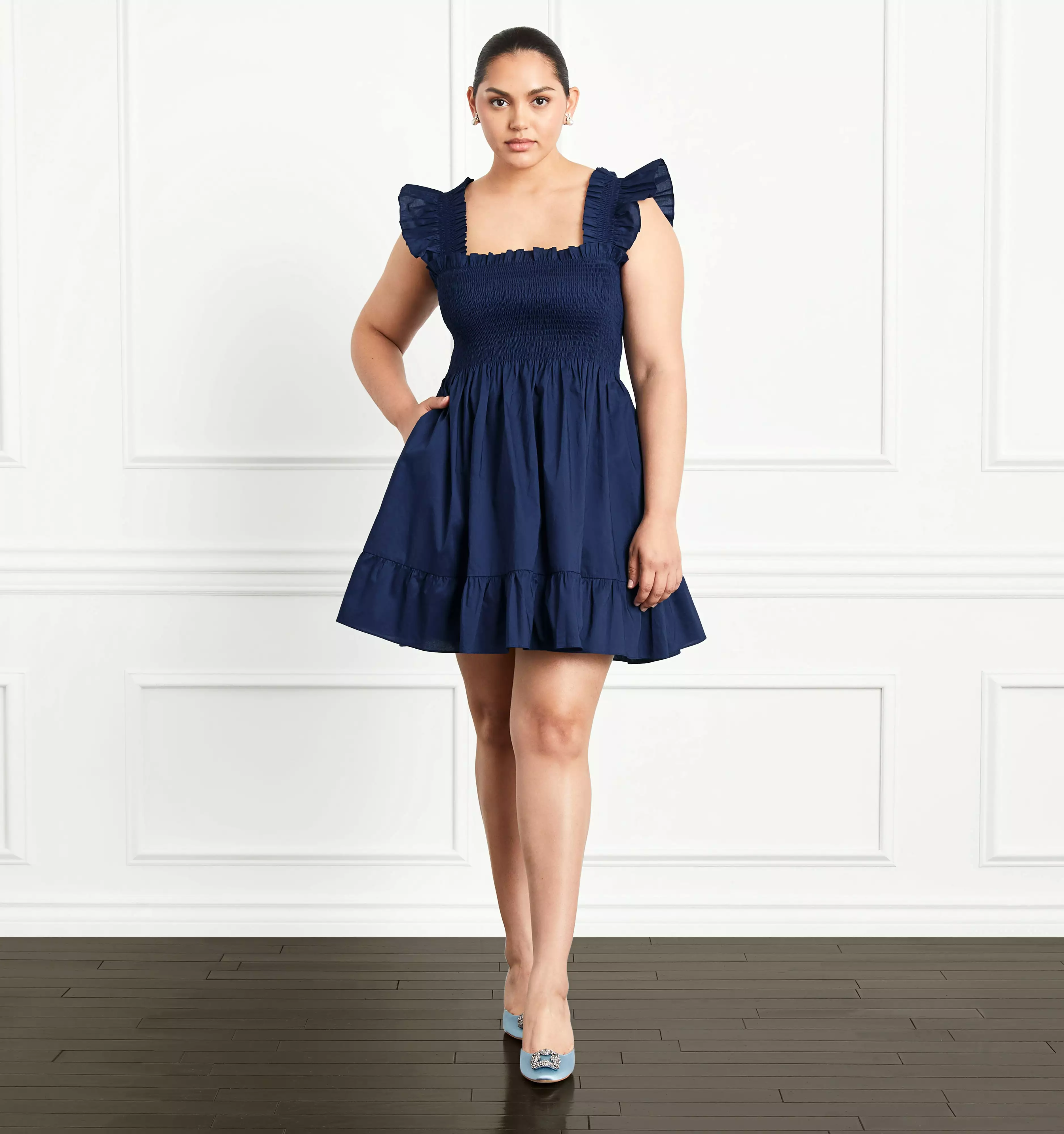 The Elizabeth Nap Dress - Navy Cotton