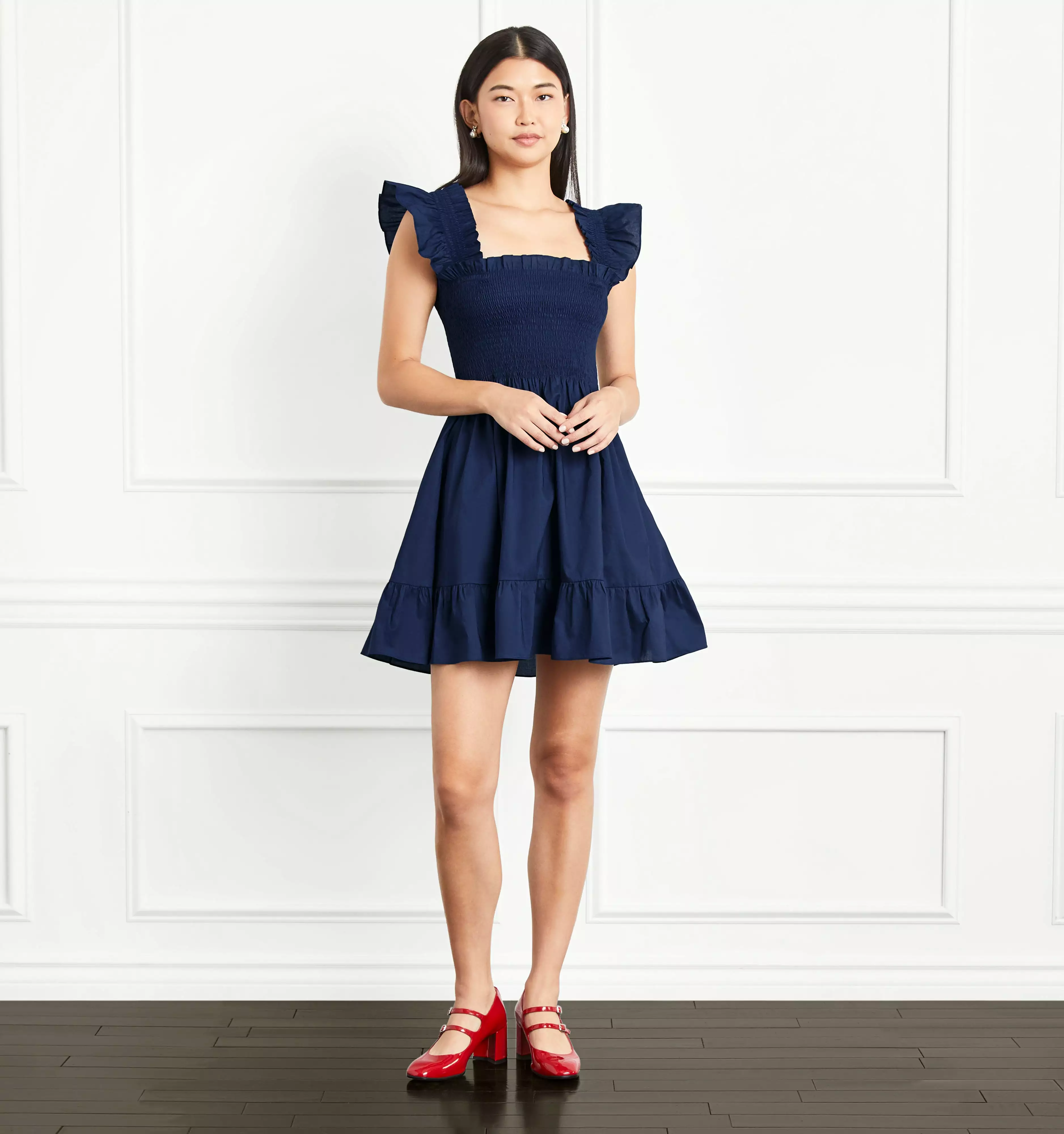 The Elizabeth Nap Dress - Navy Cotton