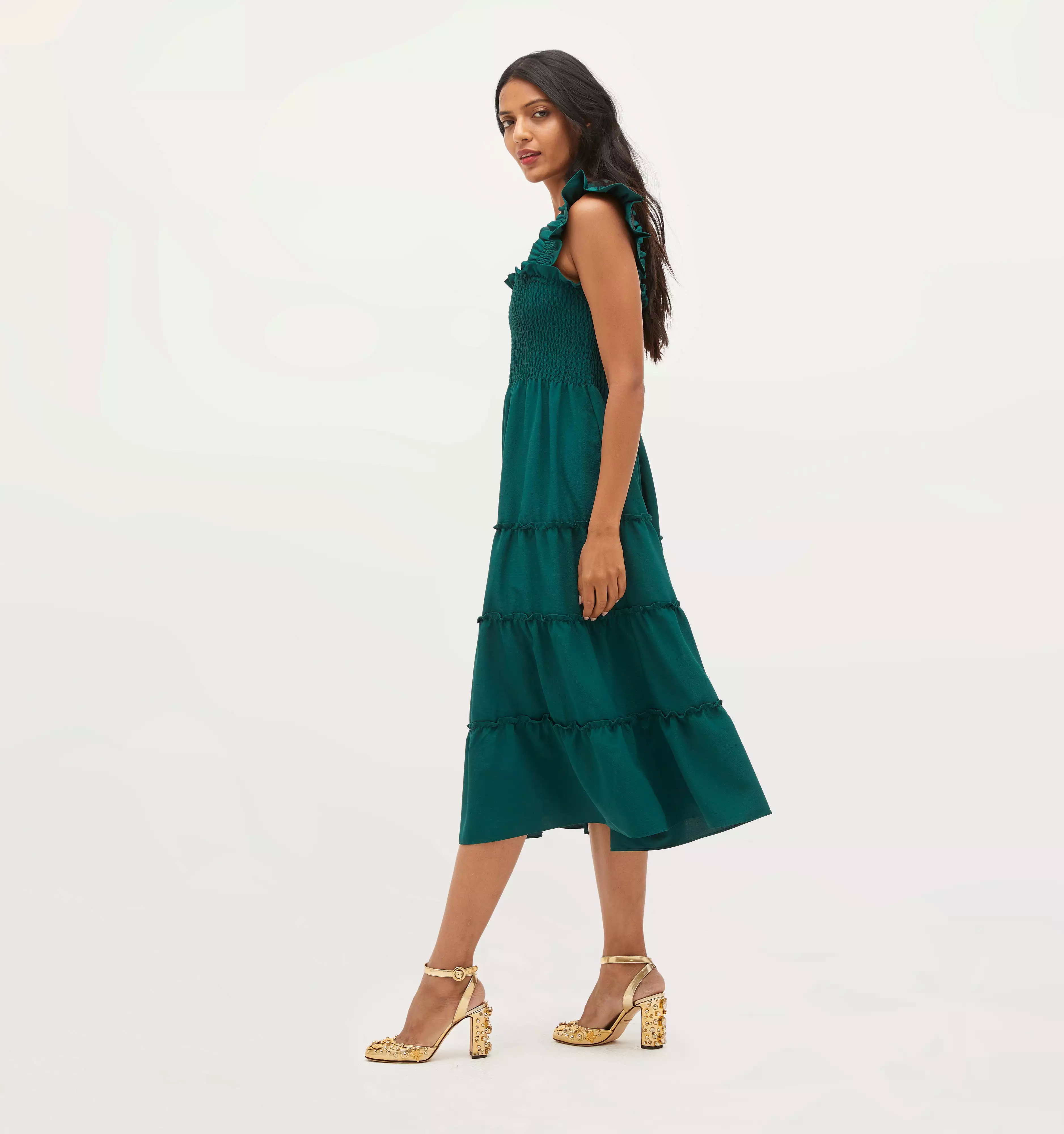 The Ellie Nap Dress - Botanical Garden Crepe