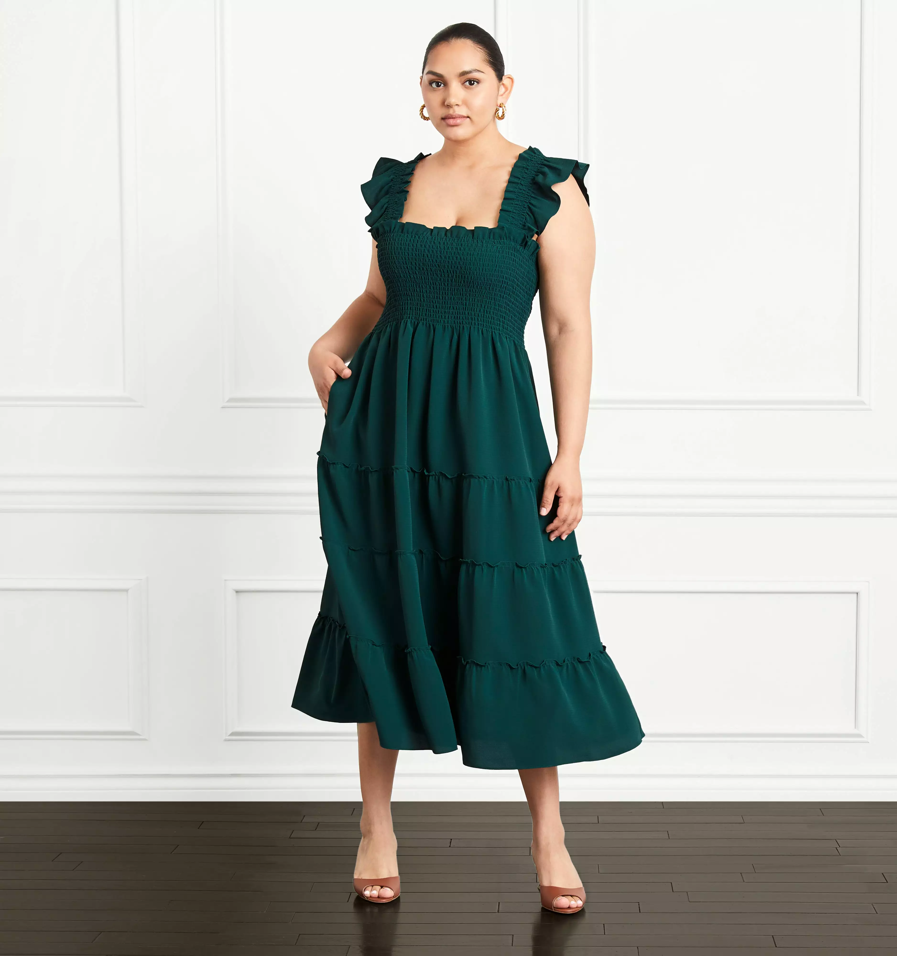 The Ellie Nap Dress - Botanical Garden Crepe