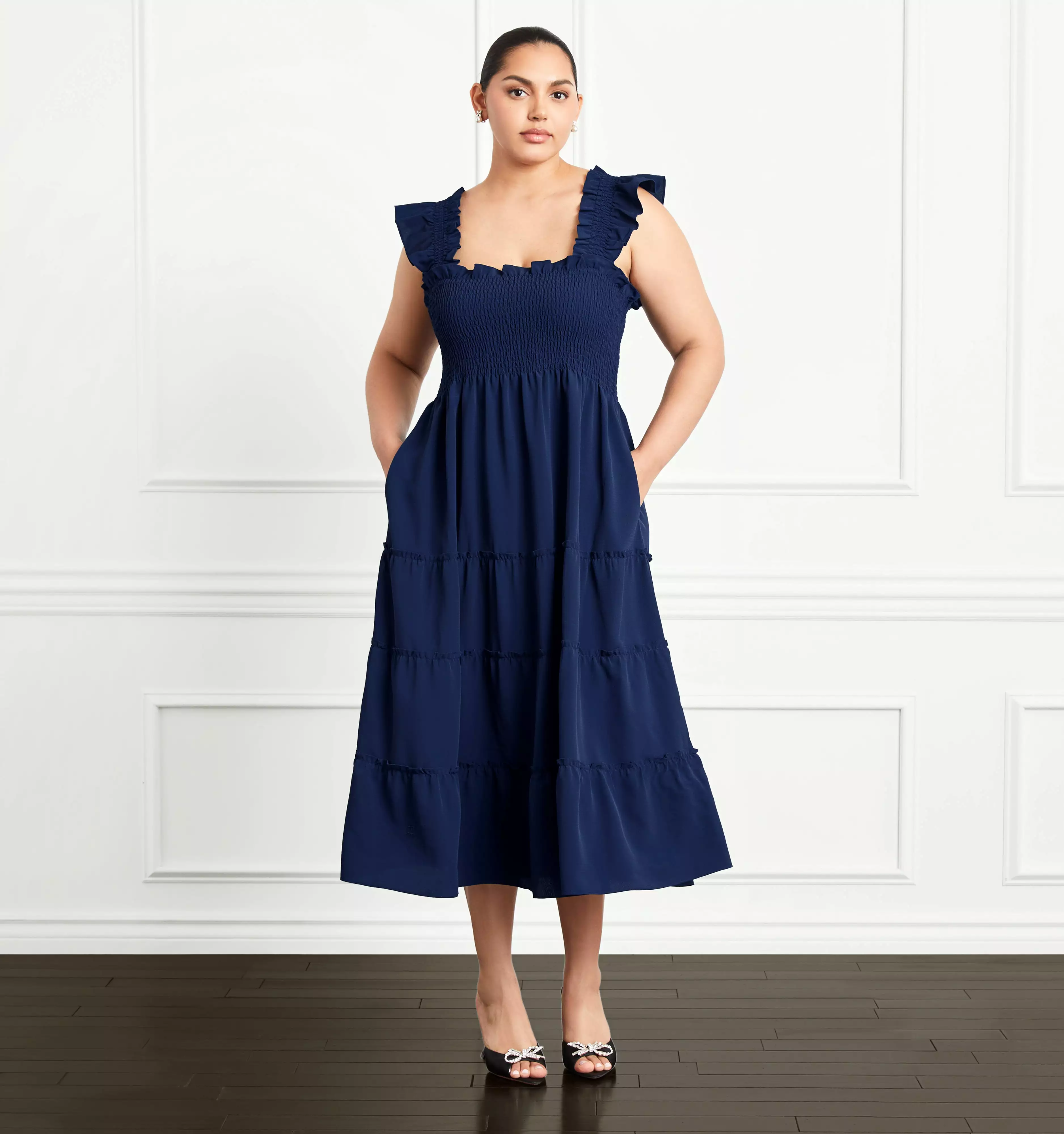 The Ellie Nap Dress - Navy Crepe