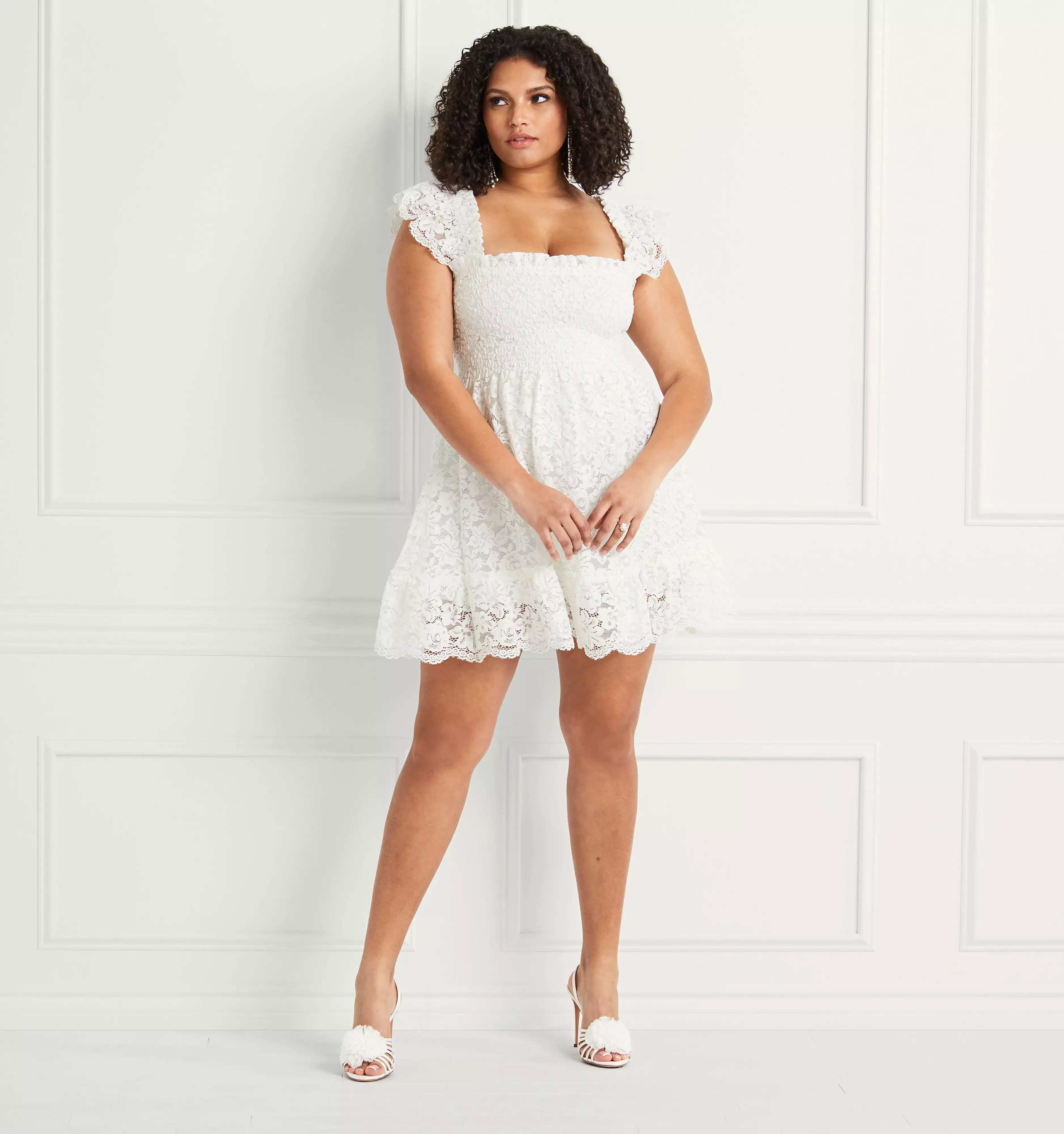 The Lace Elizabeth Nap Dress - White Lace