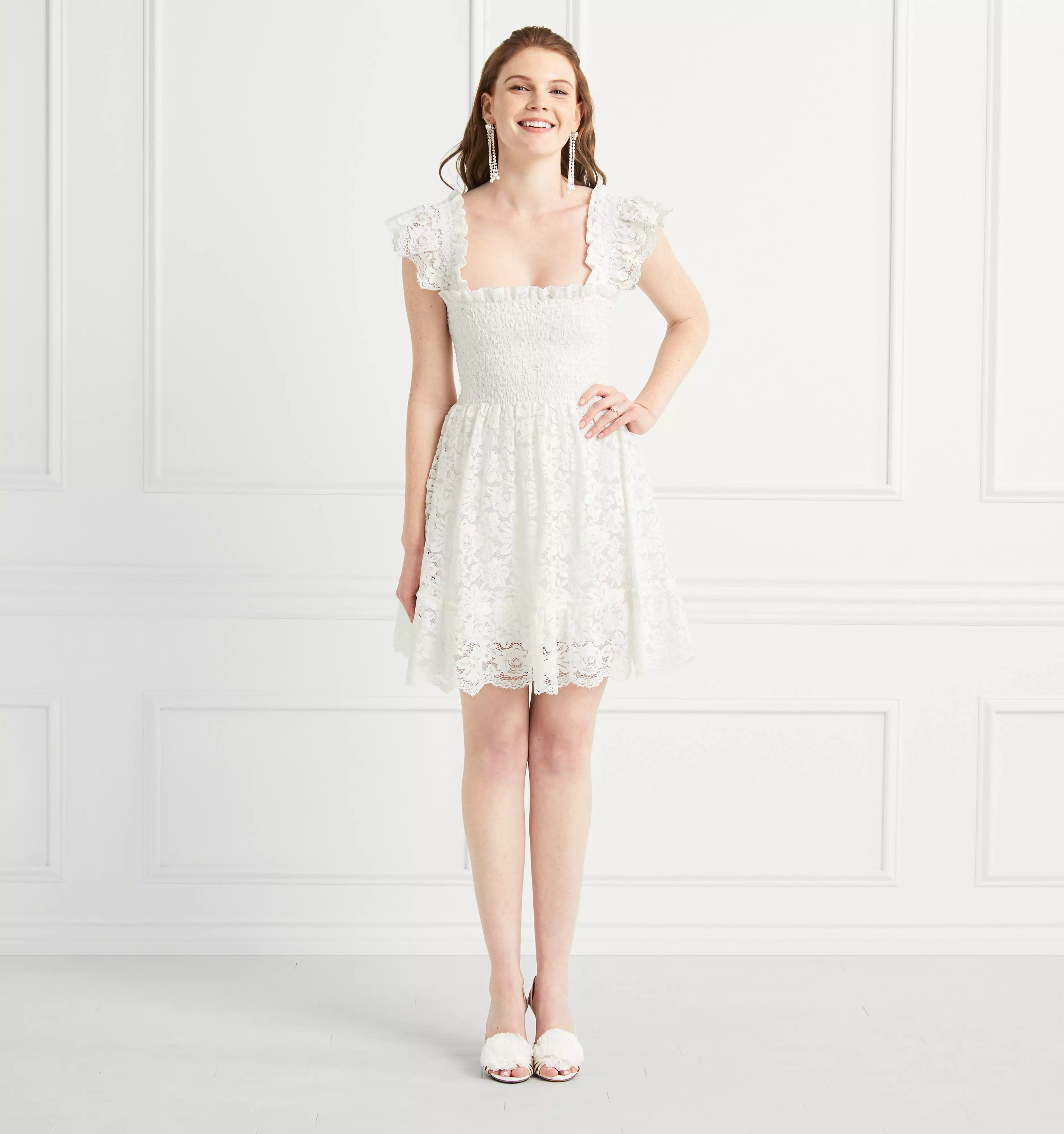 The Lace Elizabeth Nap Dress - White Lace