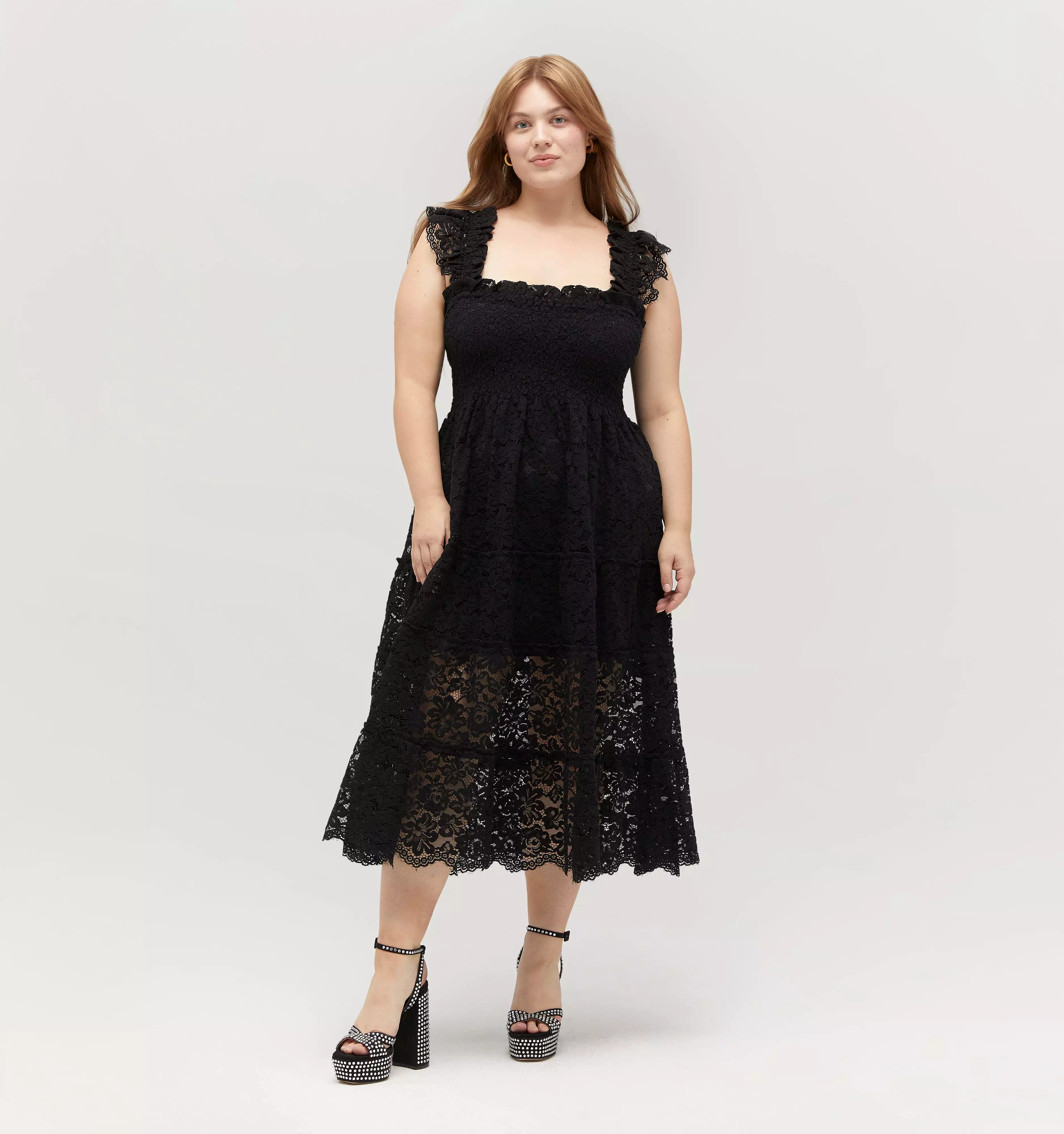 The Lace Ellie Nap Dress - Black Lace