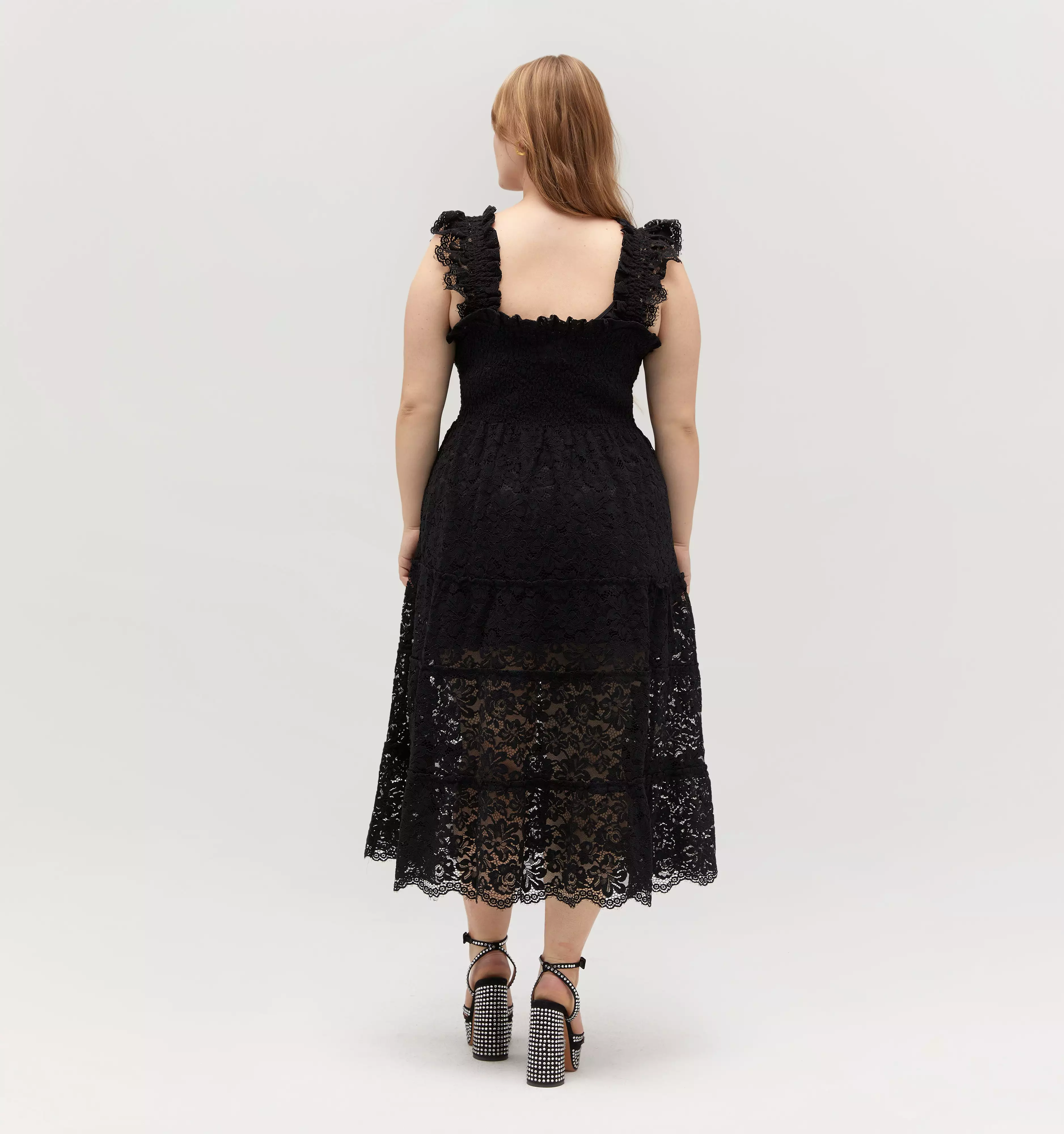 The Lace Ellie Nap Dress - Black Lace