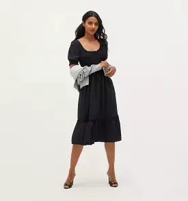 The Louisa Nap Dress - Black Crepe