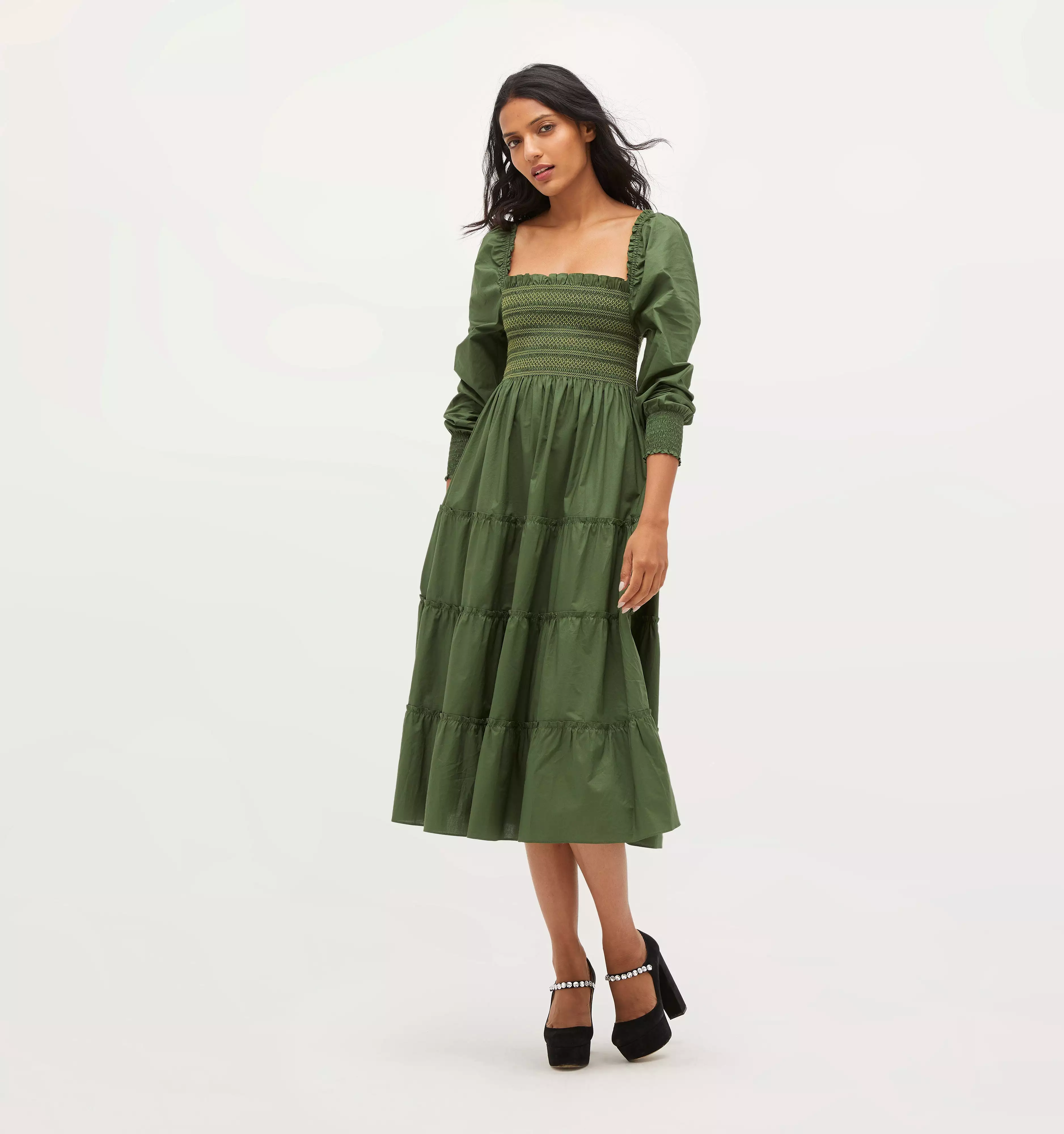 The Naomi Nap Dress - Leaf Green