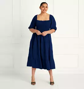 The Nesli Nap Dress - Navy Crepe