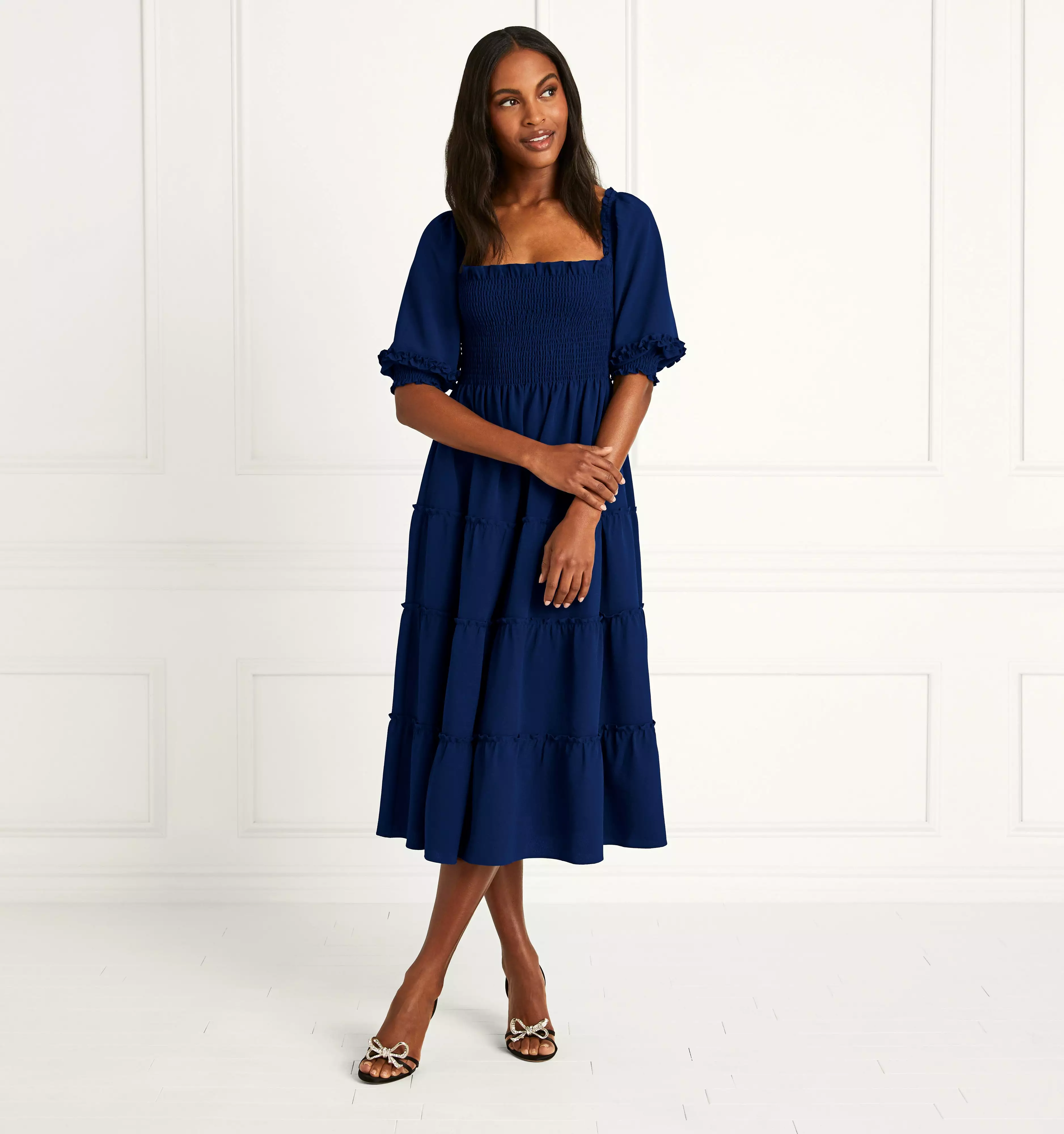 The Nesli Nap Dress - Navy Crepe