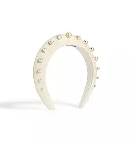 The Pearl Halo Headband - Off White