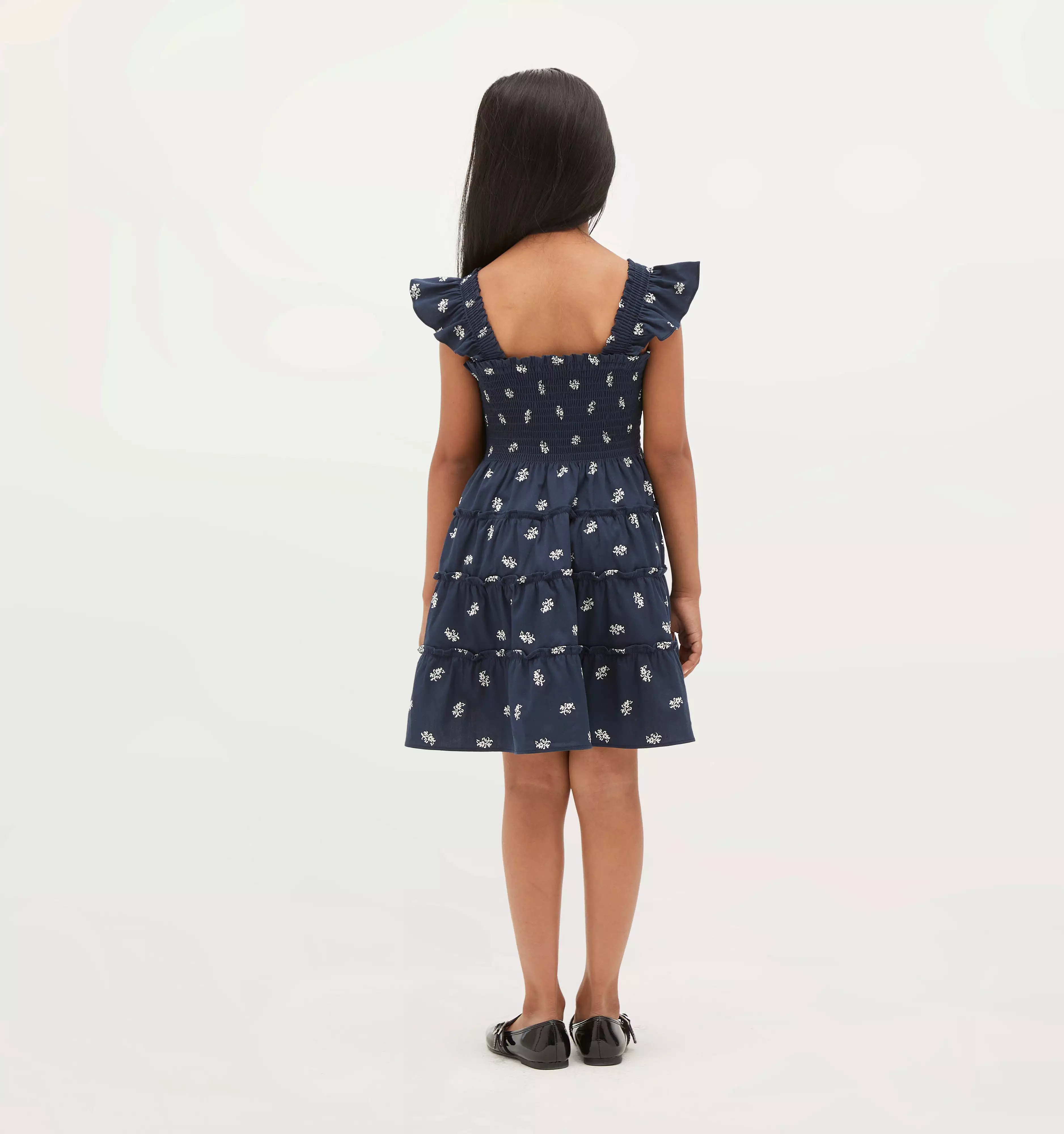 The Tiny Ellie Nap Dress - Navy Autumn Paisley